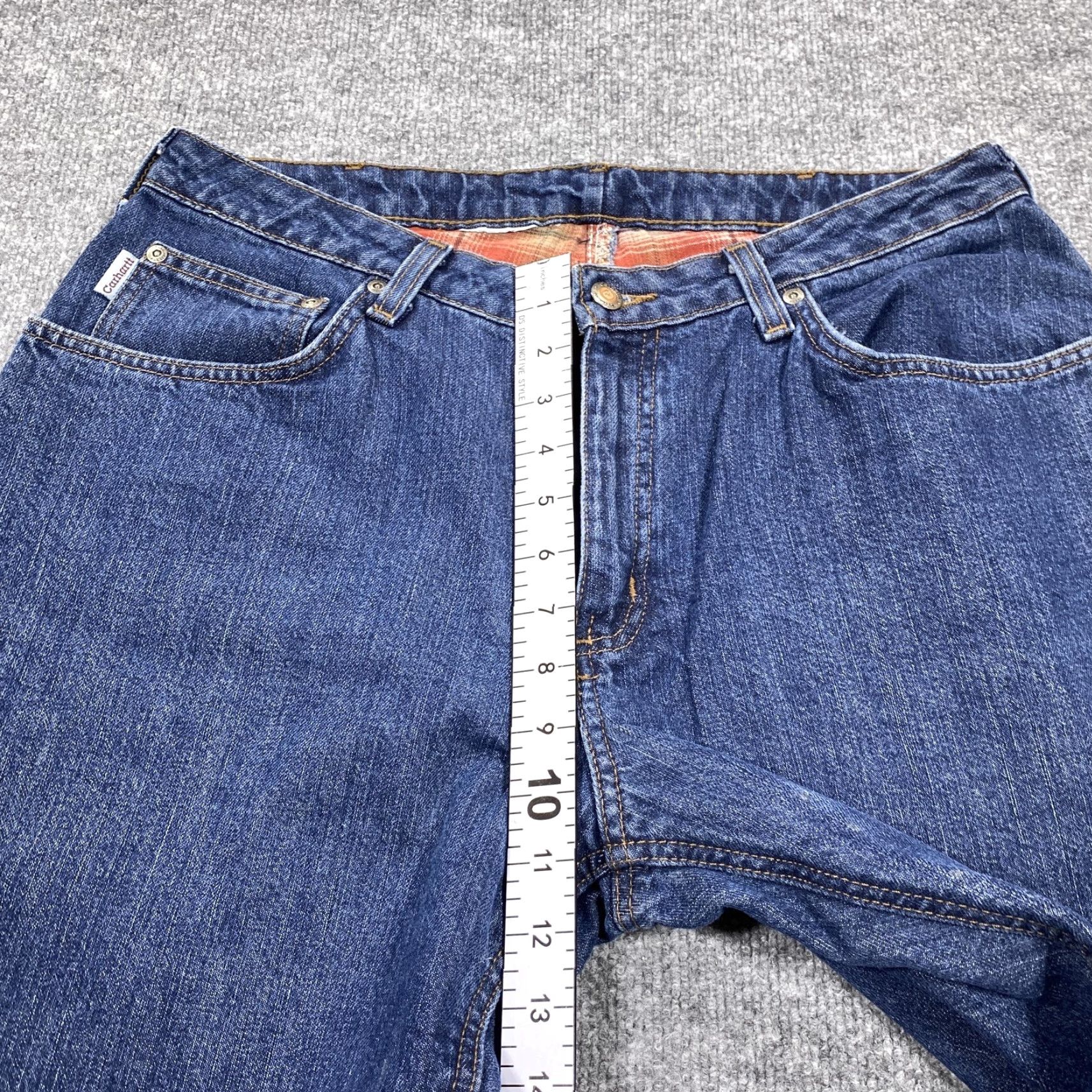 Carhartt Carhartt Jeans Mens 36x30 Blue Relaxed Straight Leg Flannel Lined Insulated Denim Workwear Winter Mens Size US 36 / EU 52 - 6 Thumbnail