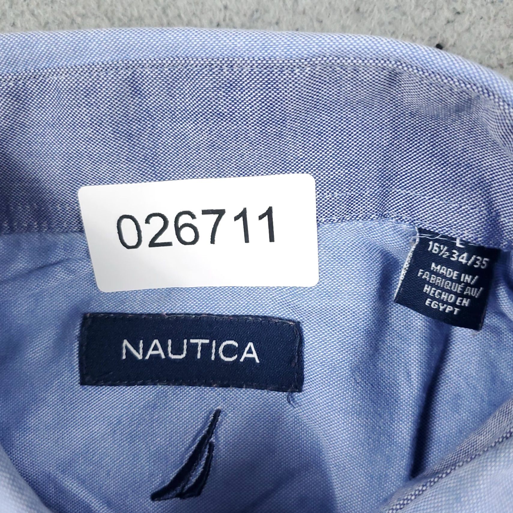 Nautica Nautica Shirt Mens L Blue Button-Up Long Sleeve Casual Cotton Classic 90s Preppy Mens Size US L / EU 52-54 / 3 - 6 Thumbnail