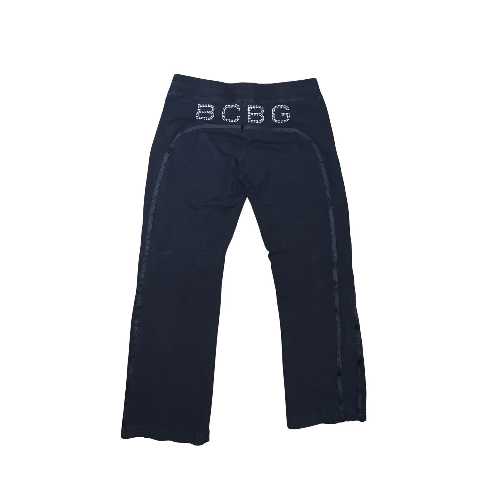 Bcbgmaxazria BCBG Rhinestone Flare Sweatpants Womens Large Black Low Rise Size 28" / US 6 / IT 42 - 1 Thumbnail
