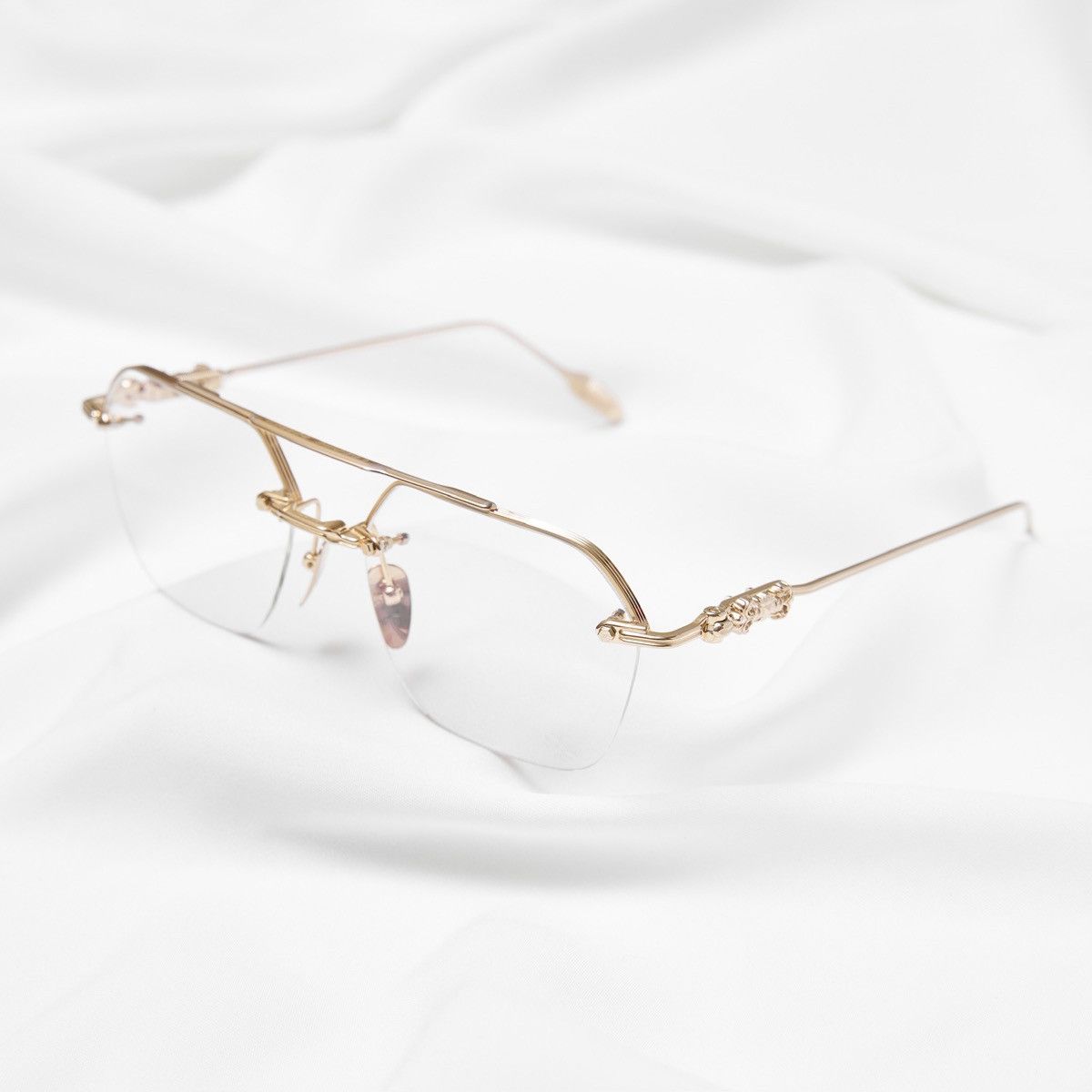 Chrome Hearts CHROME HEARTS FLUID MATTE GOLD PLATED/GOLD PLATED GLASSES Size ONE SIZE - 1 Thumbnail