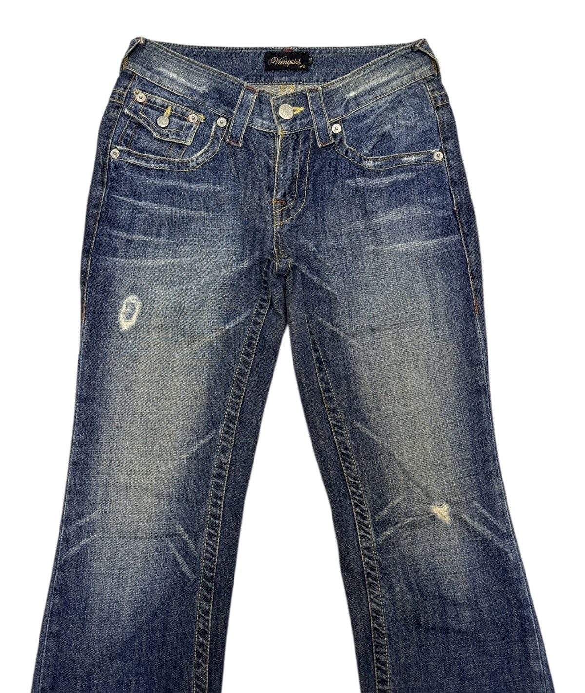Tornado Mart FLARE TWISTED🔥VANQUISH CLAWMARK FLARED DENIM JEANS Size US 28 / EU 44 - 5 Thumbnail