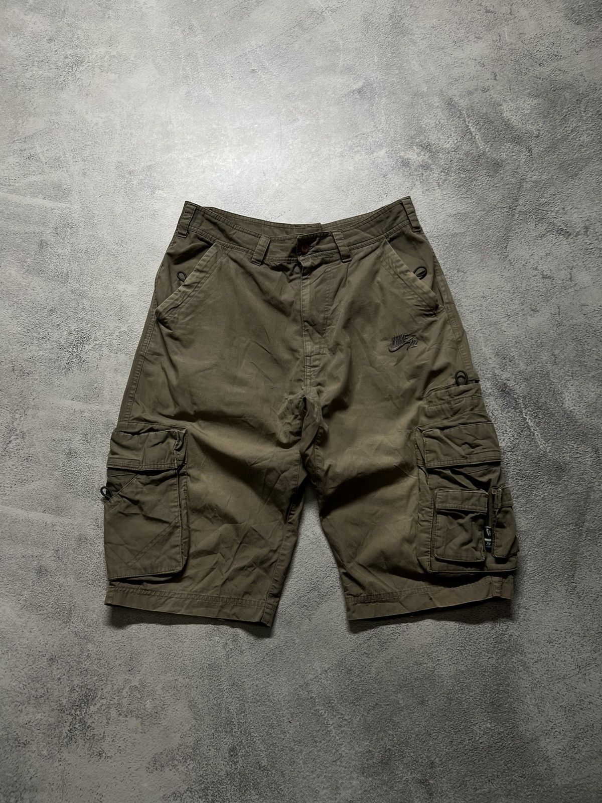 Nike × Vintage Vintage Y2k Brown 🤎 Nike Multi Pocket Shorts 00’s Size US 32 / EU 48 - 2 Thumbnail