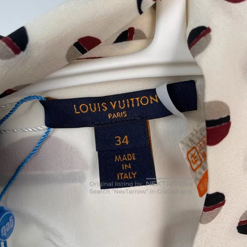 Louis Vuitton Louis Vuitton Polka-dot Ribbon Ruffle Shirt Size XXS / US 00 / IT 34 - 6 Thumbnail