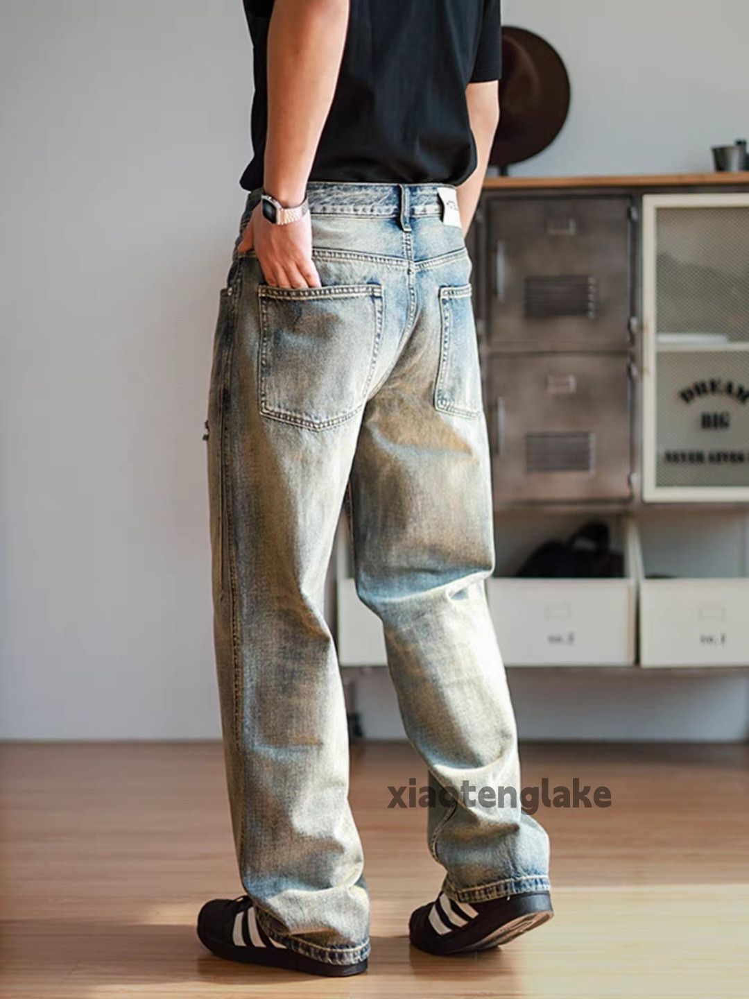 Jean × Vintage washed faded rusty workwear damaged yuppie jeans Size US 30 / EU 46 - 5 Thumbnail