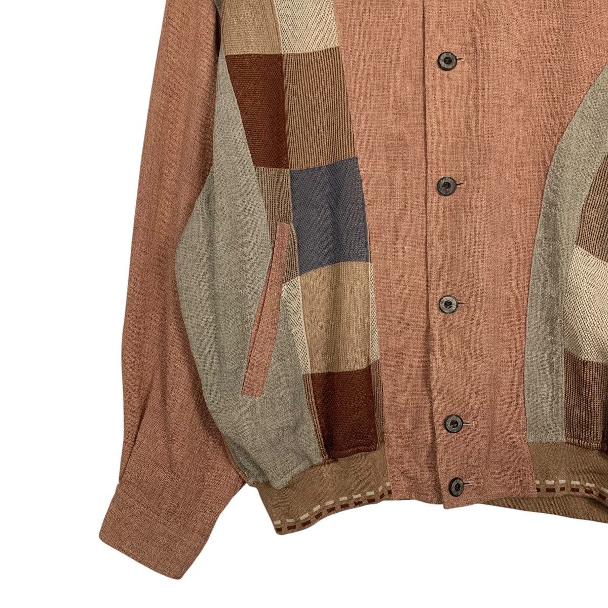 Lancel Vintage 90’s LANCEL Knitted Button Bomber Jacket #2862-C129 Size US L / EU 52-54 / 3 - 5 Thumbnail