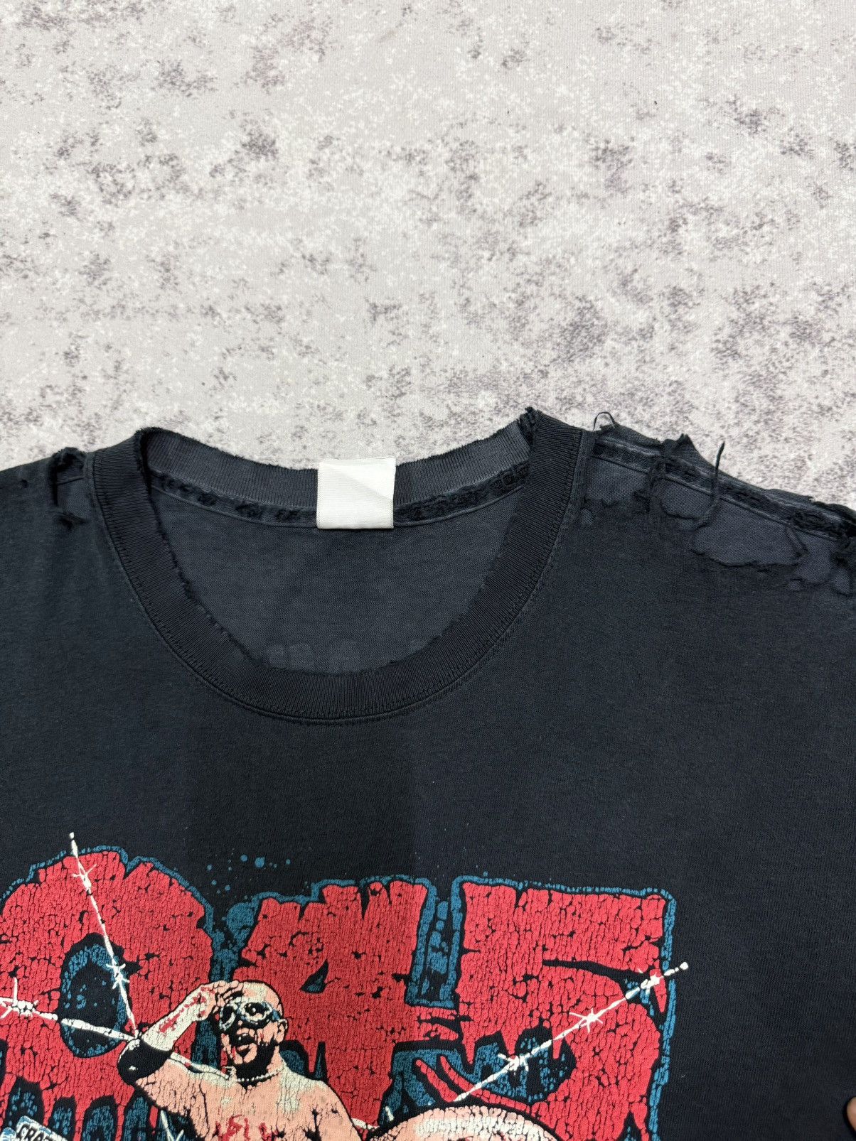 Vintage VINTAGE JUN KASAI EVIL MONKEY CRAZY’S PRO WRESLTLING TSHIRT Size US L / EU 52-54 / 3 - 11 Thumbnail