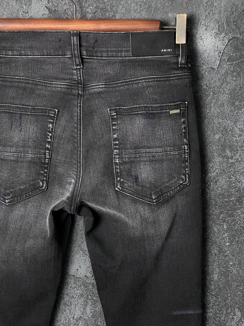 Amiri Amiri Black Gray Ripped Denim Pants Size US 30 / EU 46 - 5 Thumbnail