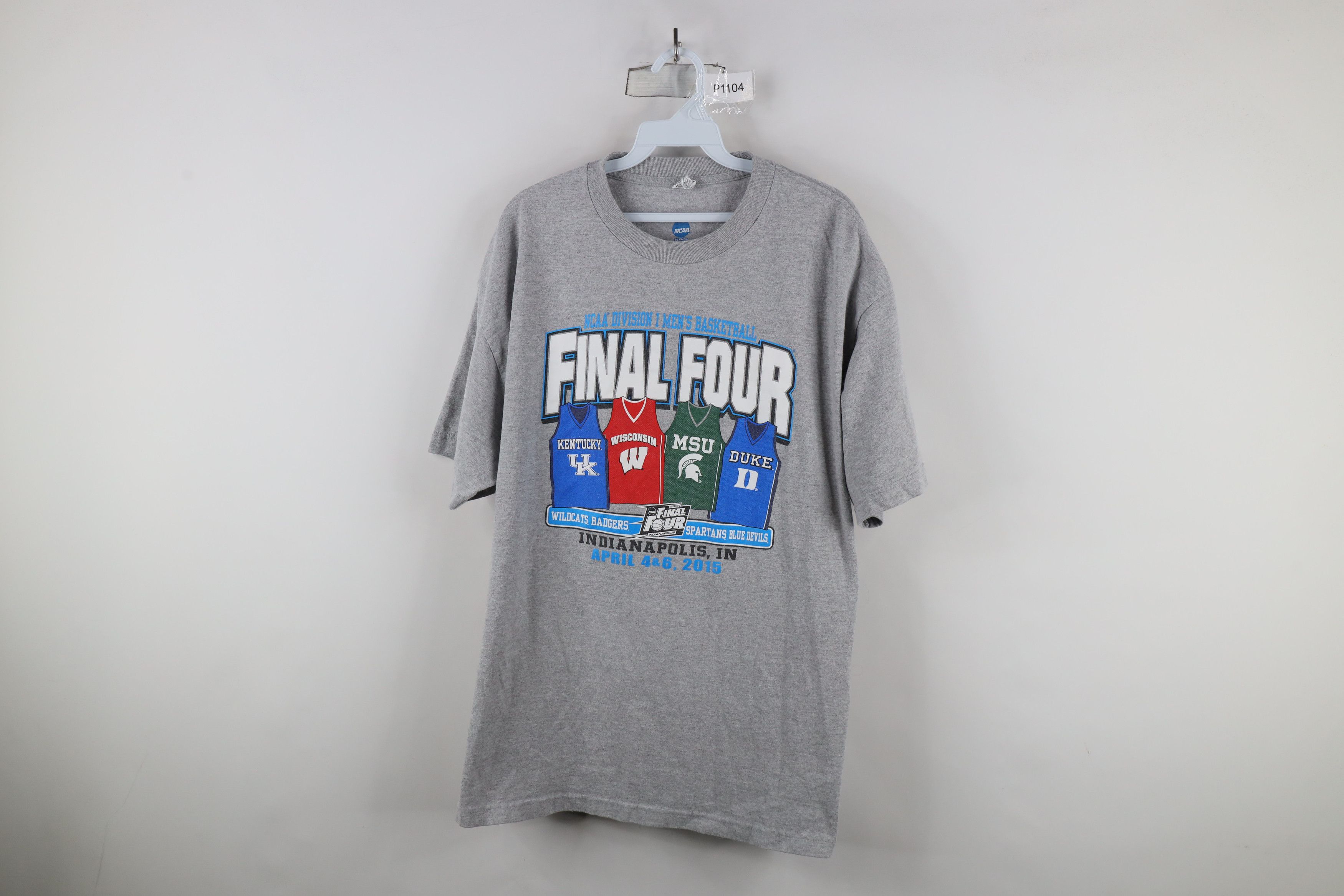 Vintage Y2K Four Basketball MSU Kentucky Wisconsin Duke T-Shirt Size US XL / EU 56 / 4 - 1 Thumbnail