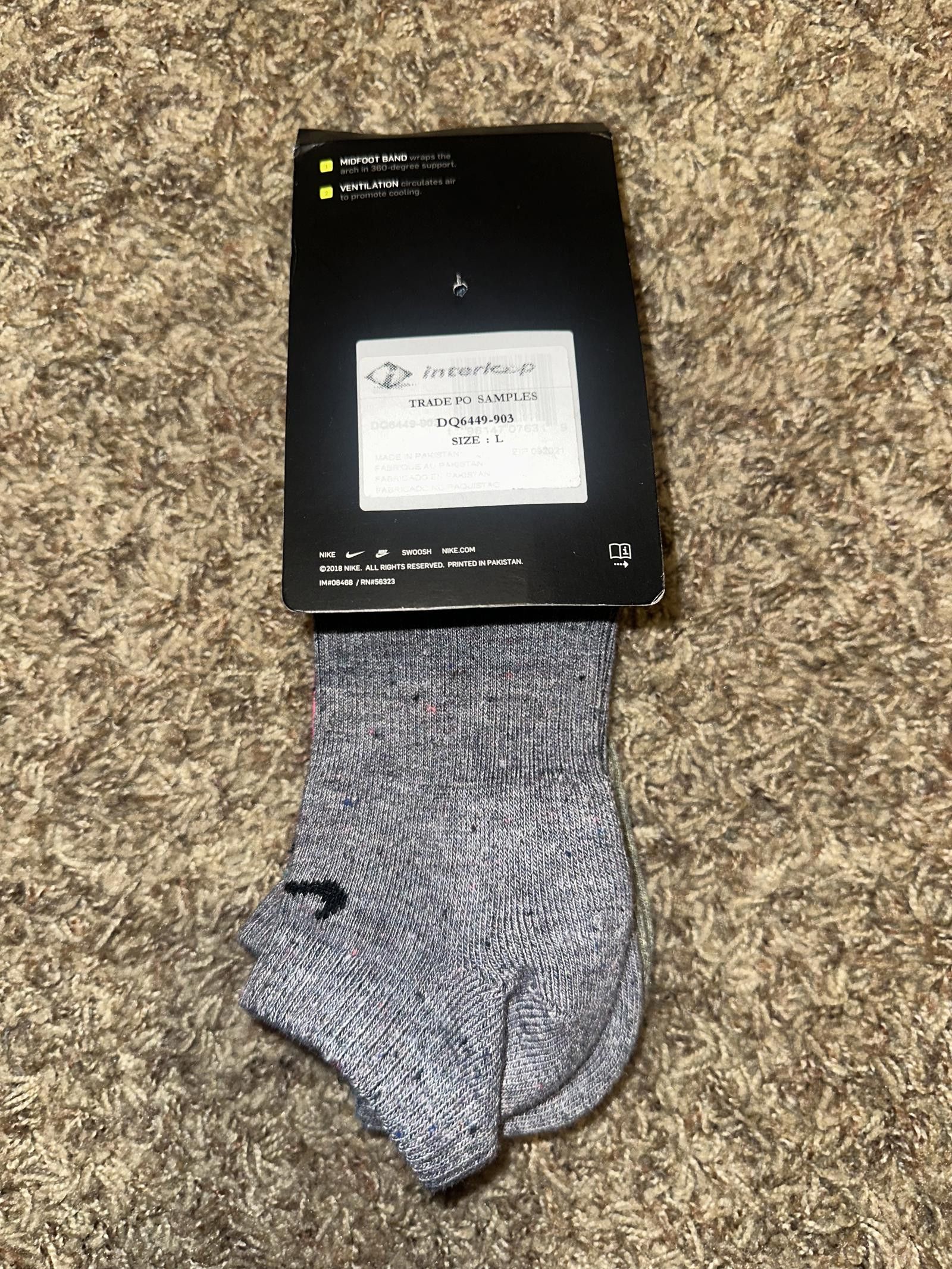 Nike Nike Everyday Plus Cushioned No-Show Socks (2 Pairs) Sample Size ONE SIZE - 2 Thumbnail