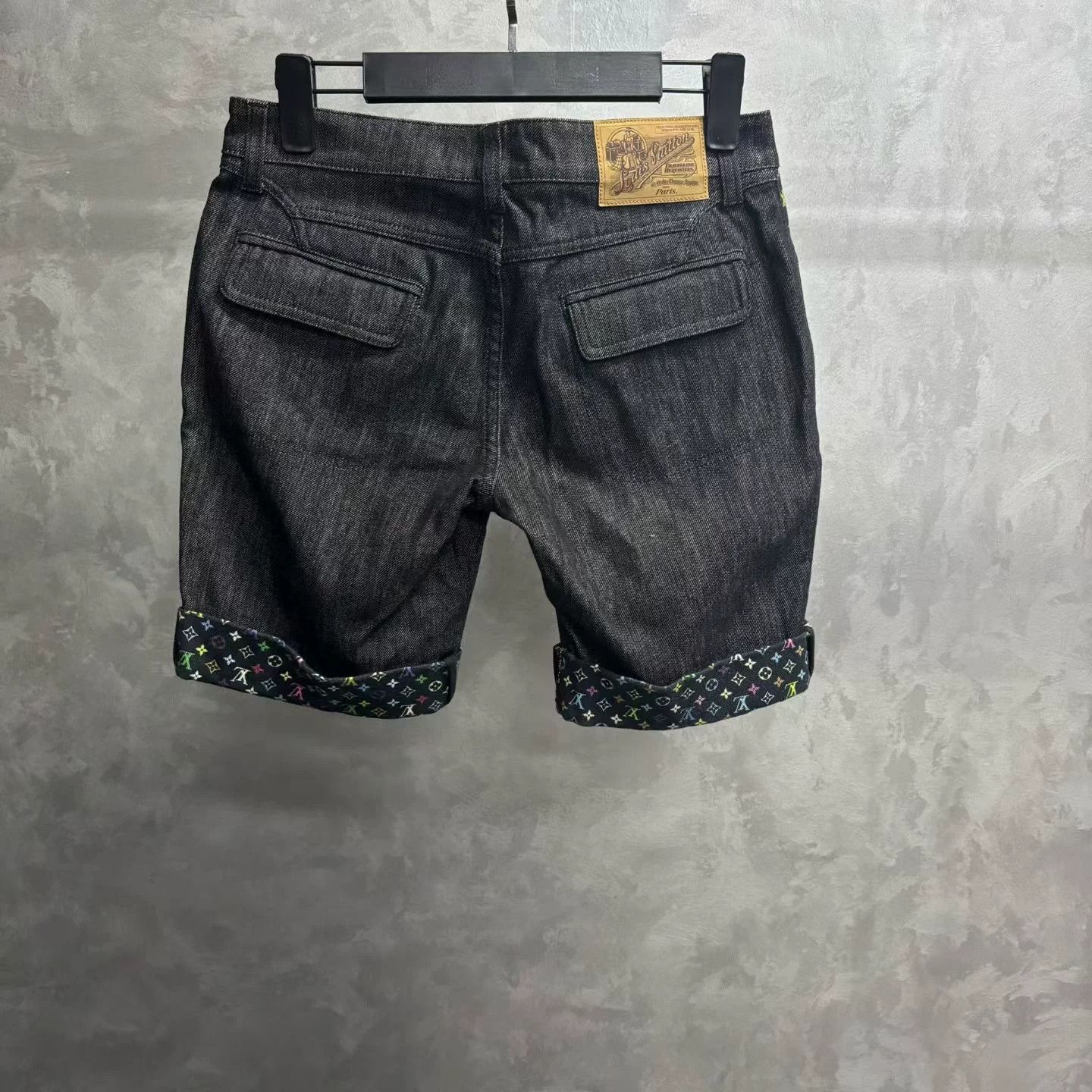 Louis Vuitton Louis Vuitton Classic Black Monogram Denim Shorts Size US 38 / EU 54 - 6 Thumbnail