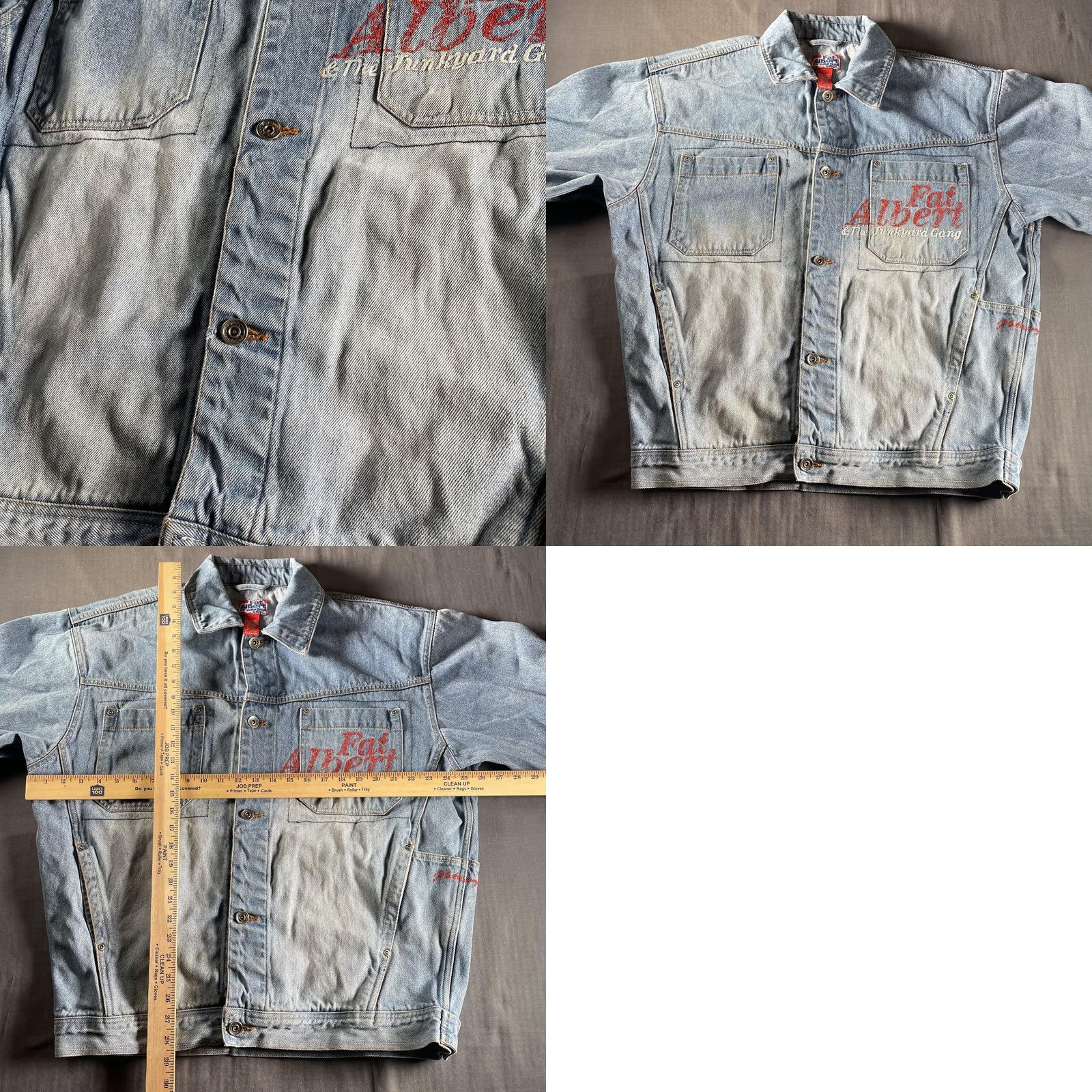 Vintage VINTAGE Fat Albert Platinum FUBU Jean Denim Jacket Mens Large acid wash Y2K 2000 Size US 33 - 9 Thumbnail