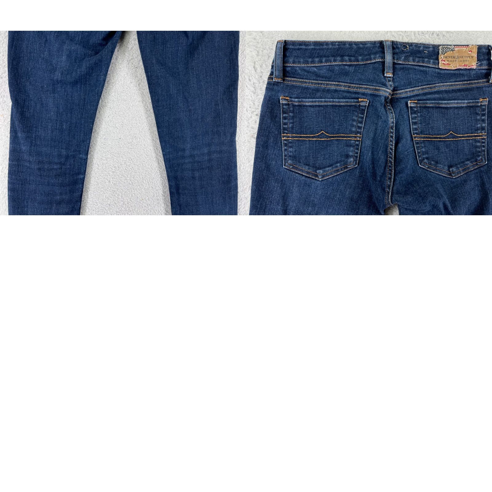 Ralph Lauren Ralph Lauren Jeans Womens 27 Blue Denim Skinny Low Rise Dark Wash Cotton Size 27" / US 4 / IT 40 - 10 Thumbnail