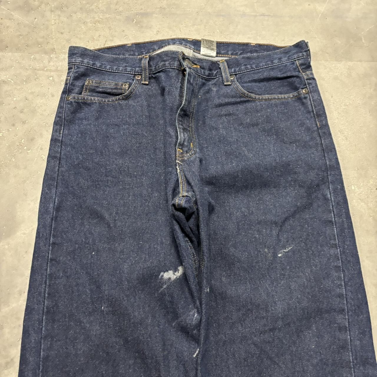 Japanese Brand × Vintage Crazy Vintage Y2K/2000s Baggy Grunge Dark Wash Skater Denim Jeans! Size US 36 / EU 52 - 5 Thumbnail