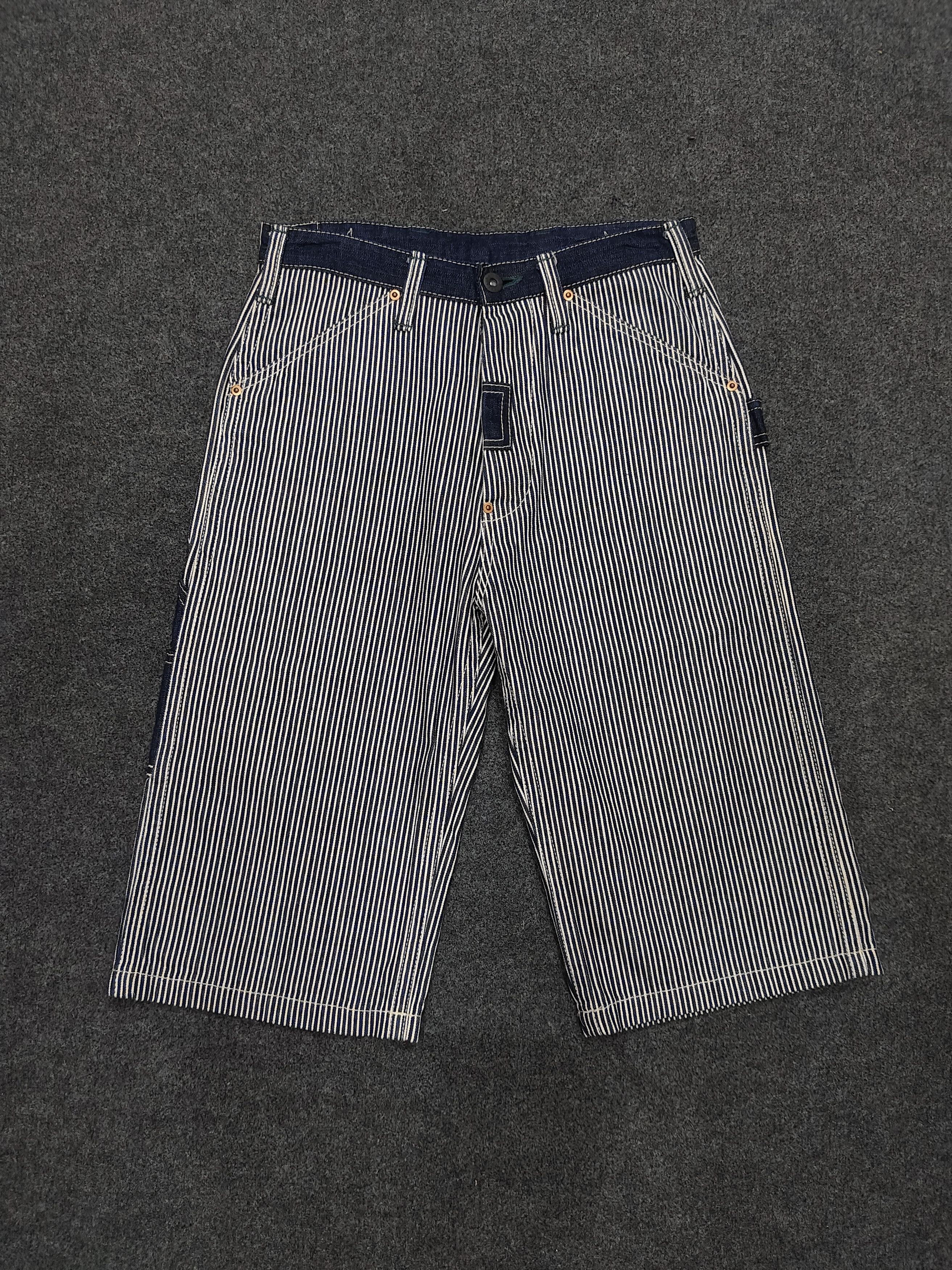 Japanese Brand RARE🔥Vtg Samurai Jeans Hickory Short Size US 28 / EU 44 - 3 Thumbnail