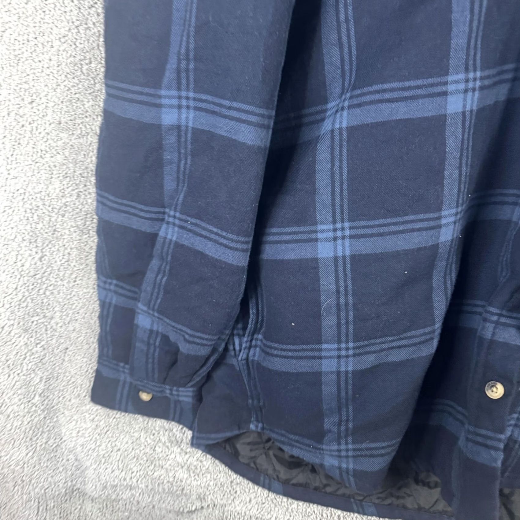 Wrangler Wrangler Jacket Mens 2XL Blue Plaid Flannel Hooded Quilted Lined Shacket Outdoor Size US XXL / EU 58 / 5 - 2 Thumbnail