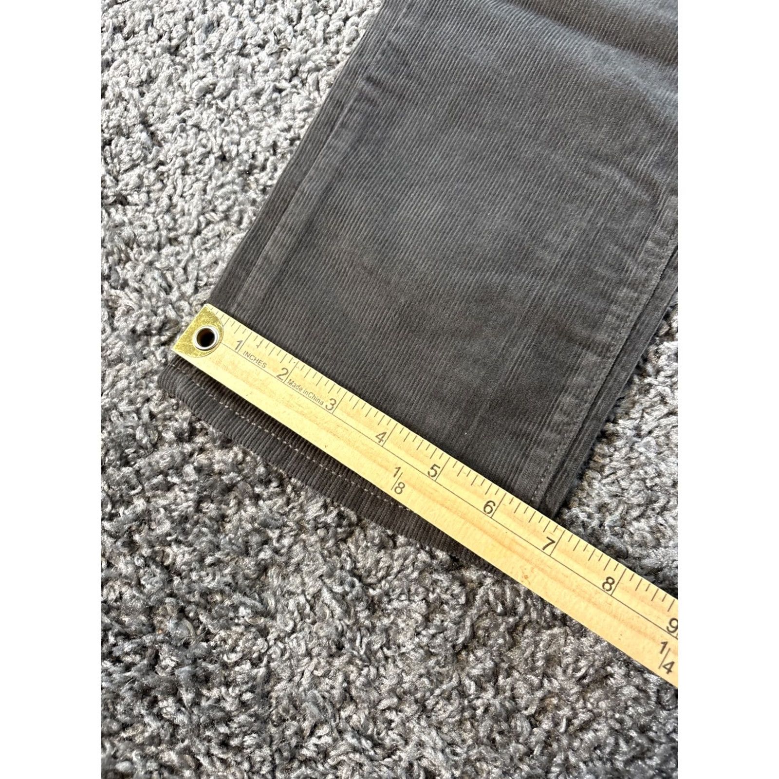 J.Crew J.CREW 484 Slim-fit Pants Mens 30x30 Gray Corduroy Straight Leg Chino Flat Front Stretch 5-Pocket Size US 30 / EU 46 - 3 Thumbnail