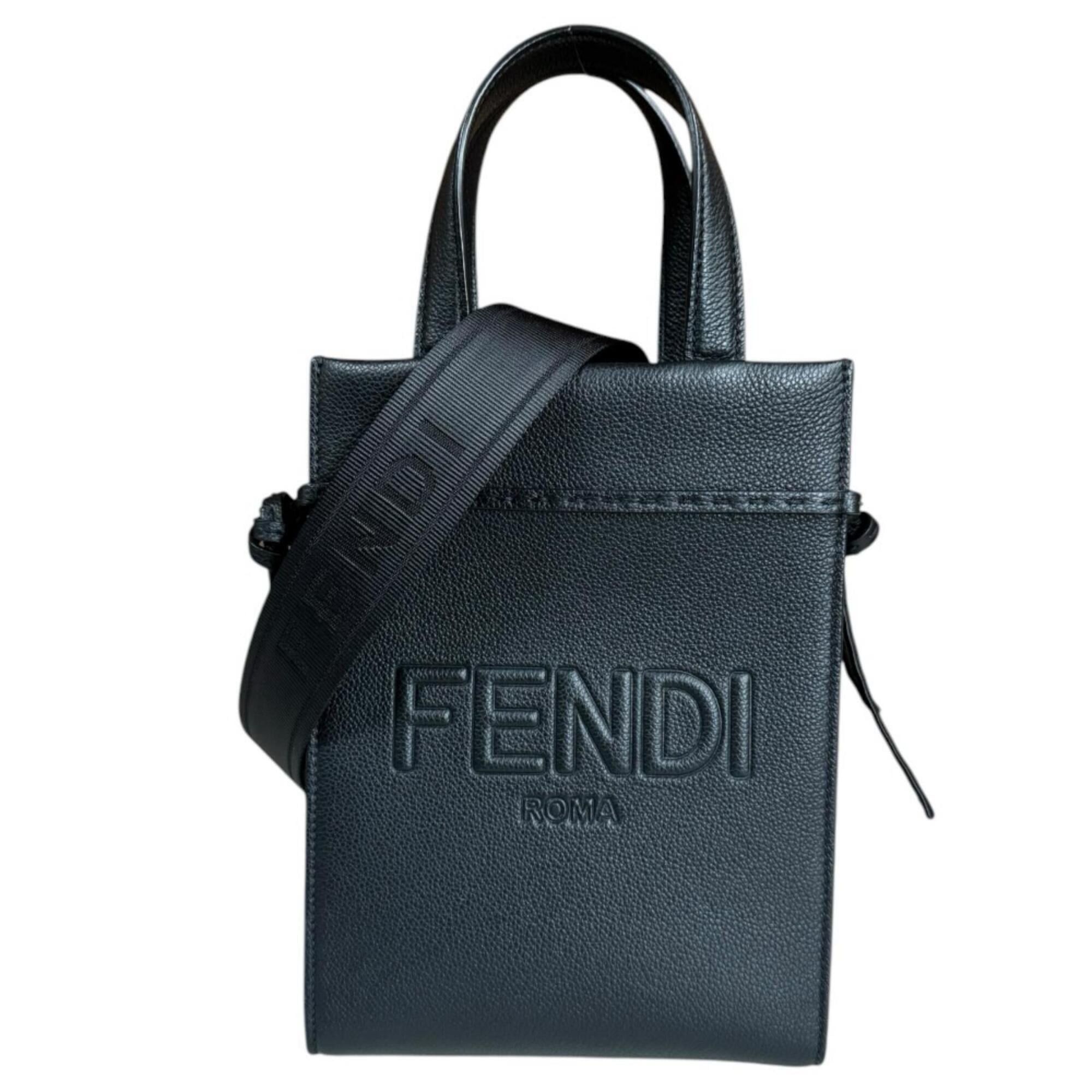Fendi Fendi Go To Shopper Small Shoulder Bag, Leather 7VA584, Black, Men's & Women's, FENDI 2-way Size ONE SIZE - 1 Thumbnail