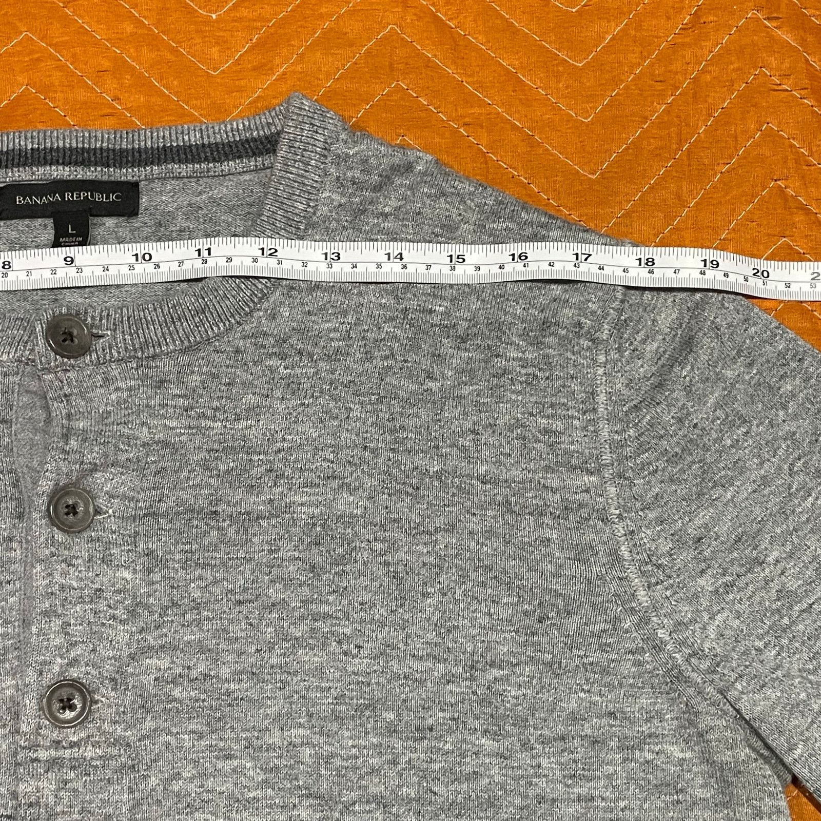 Banana Republic Banana Republic Henley Sweater Size US L / EU 52-54 / 3 - 3 Thumbnail