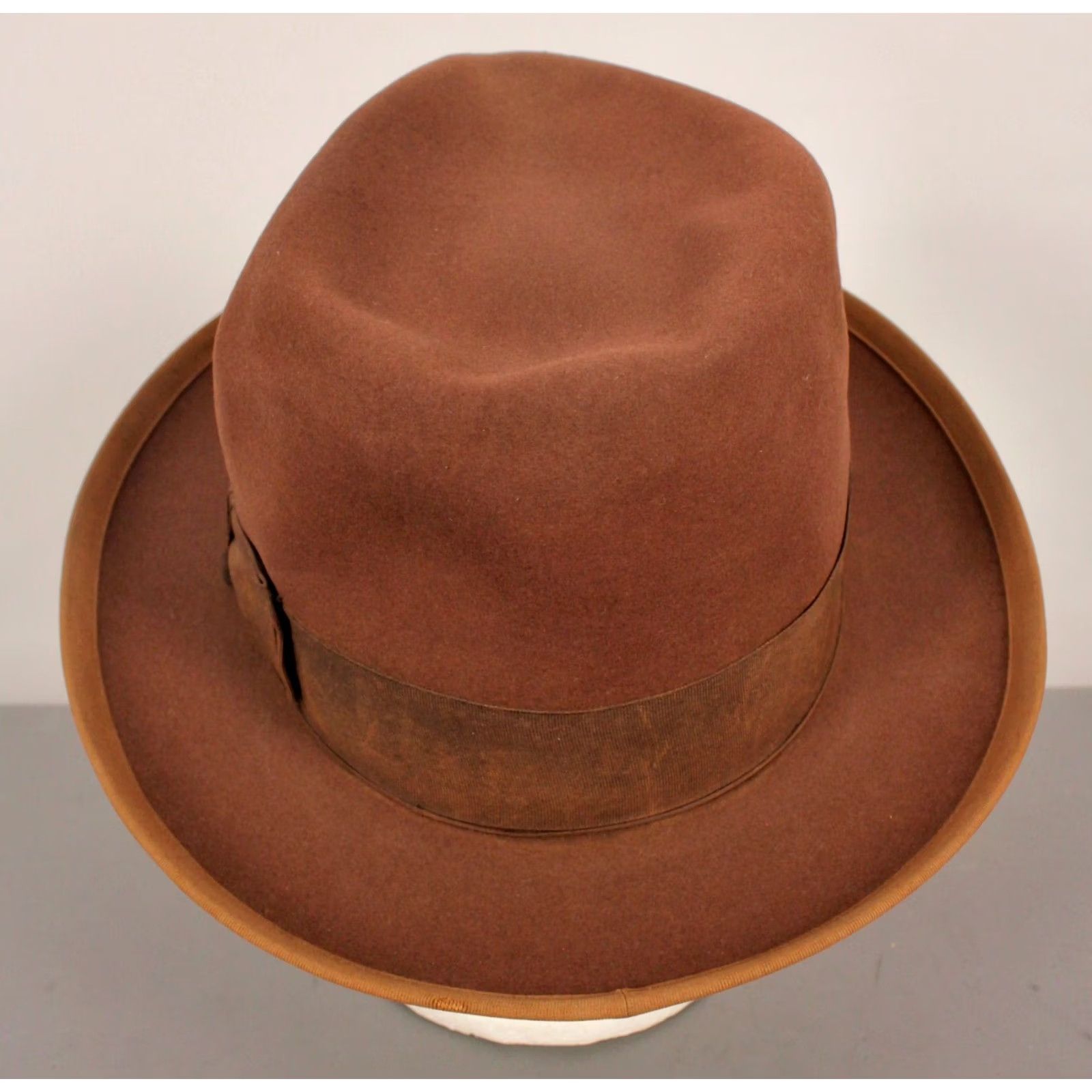 Stetson VINTAGE Stetson Hat Brown 1950s 70s Stetsonian Size 6 7/8 Mens Size ONE SIZE - 4 Thumbnail