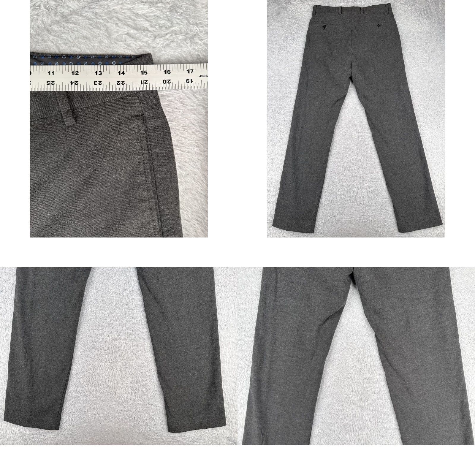 Ralph Lauren Lauren Ralph Lauren Pants Men 30 Gray Black Label Polyester Rayon Flat Front 32L Dress Pants Size US 30 / EU 46 - 9 Thumbnail