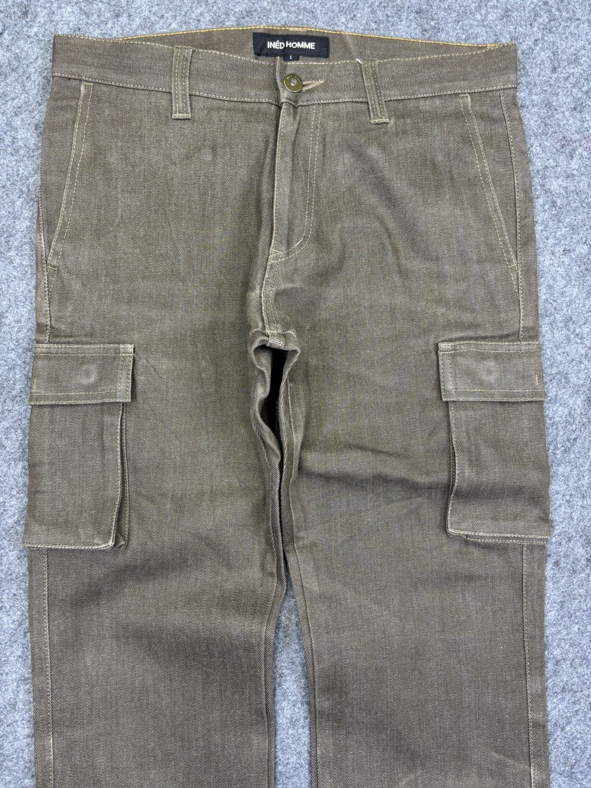 Designer INED Homme Super Japanese Designer Flare Cargo Denim F737 Size US 30 / EU 46 - 3 Thumbnail