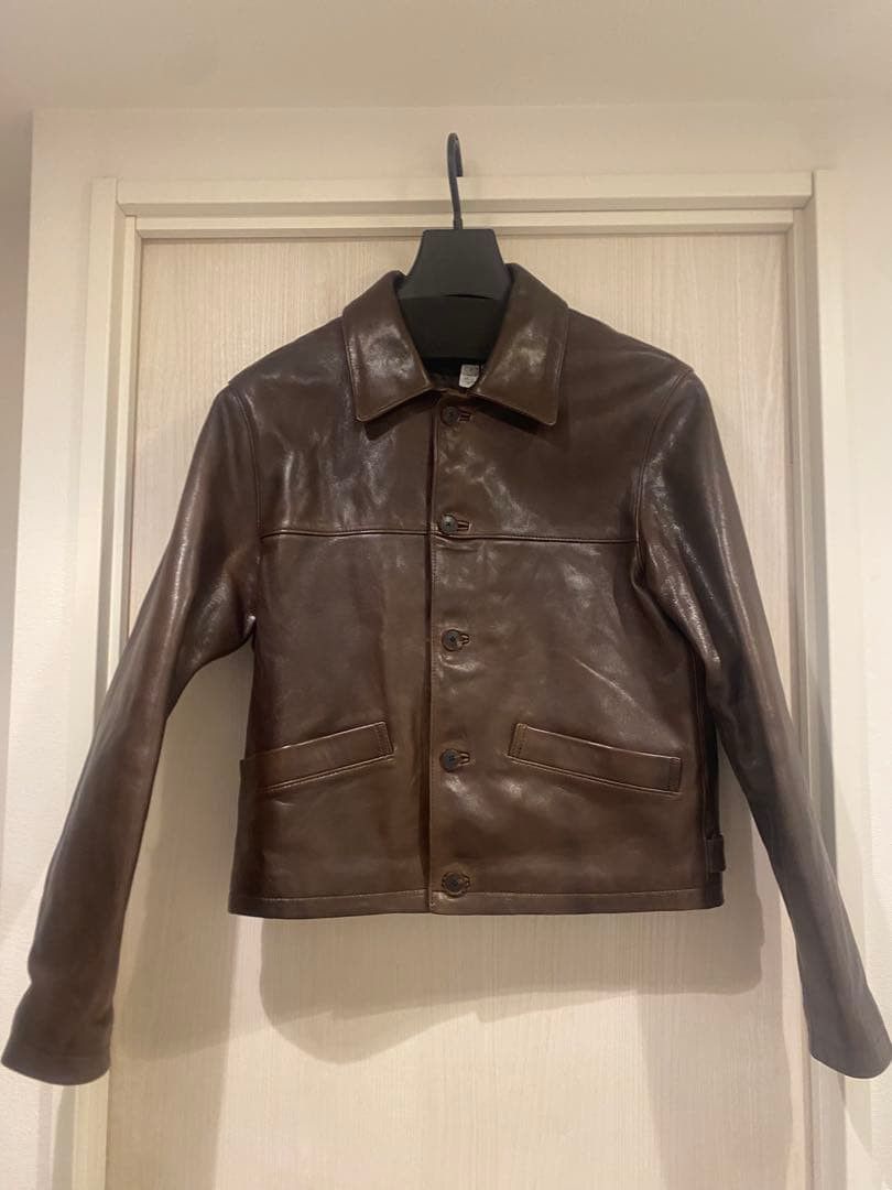 Auralee AURALEE HEAVY LAMB LEATHER BLOUSON Brown 3 Size US S / EU 44-46 / 1 - 2 Thumbnail