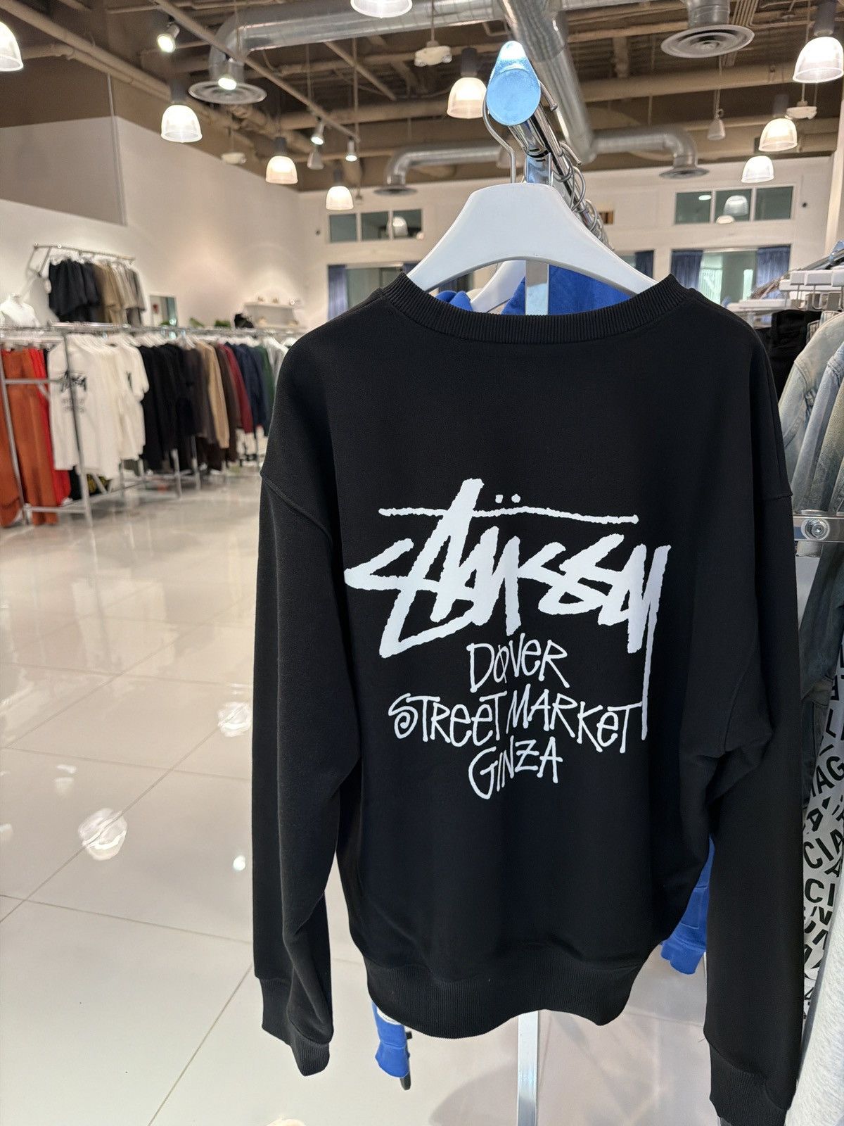 Dover Street Market × Stussy Stussy DSM Ginza Exclusive Black Crewneck Size US L / EU 52-54 / 3 - 1 Thumbnail
