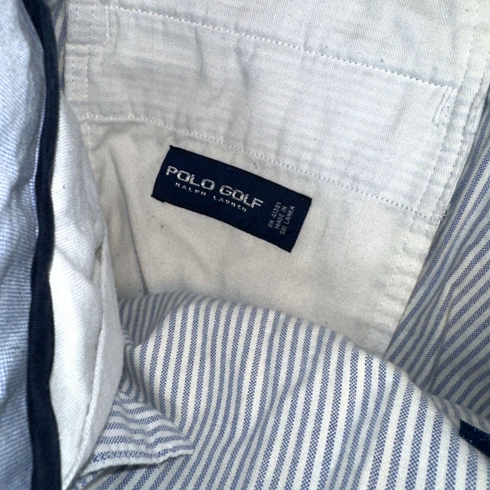 Polo Ralph Lauren Polo Ralph Lauren Bermuda Shorts Blue White Striped Classic Fit Size 40 Men Cotton Blend Zip Pockets Embroidered Logo Size US L / EU 52-54 / 3 - 2 Thumbnail