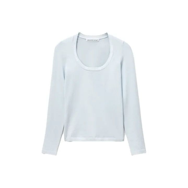 Alexander Wang Alexander Wang SS22 Logo Knit Long Sleeve Tee 0079 Size XS / US 0-2 / IT 36-38 - 1 Thumbnail