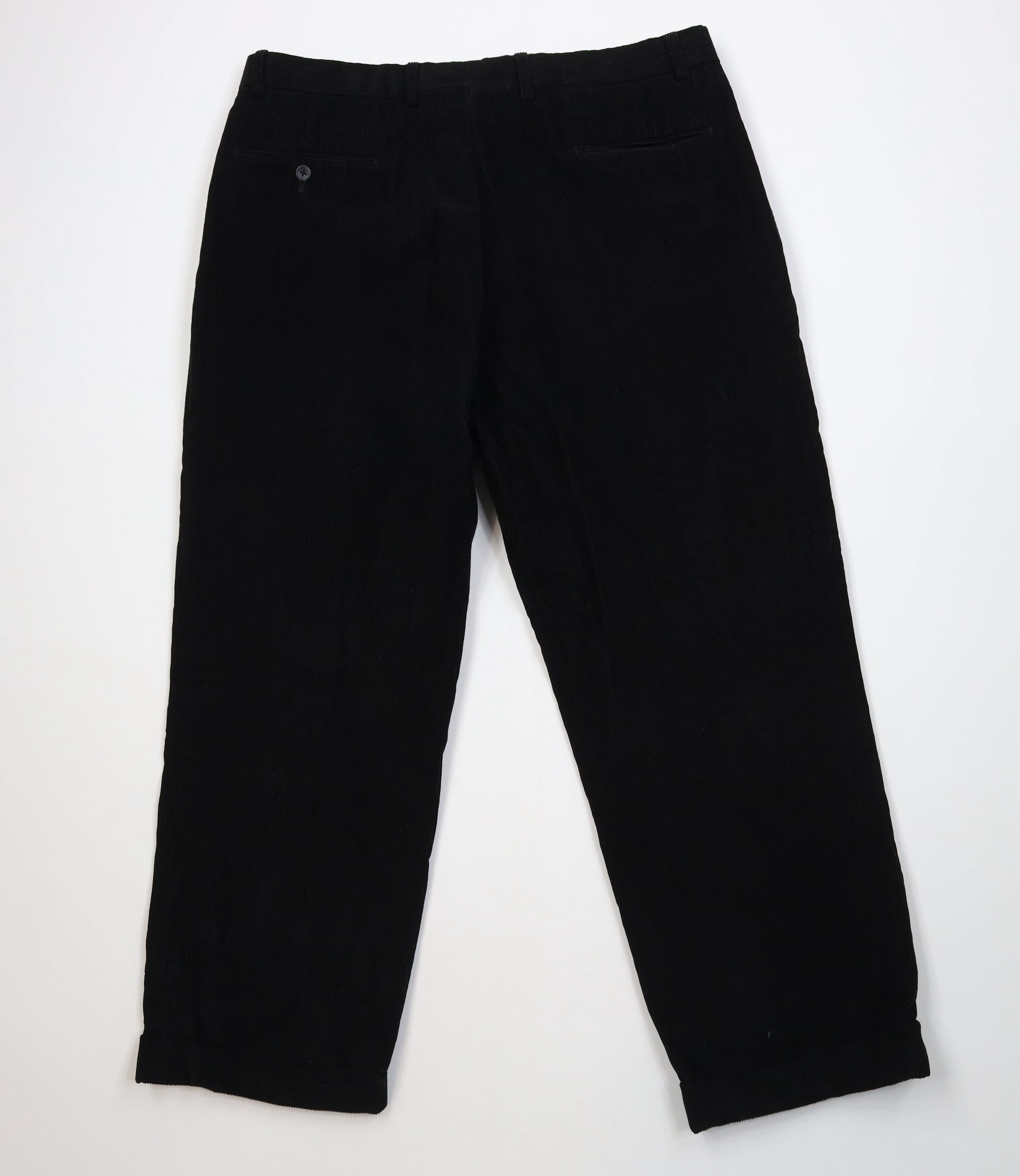 Vintage Vintage 90s Streetwear Wide Leg Corduroy Chino Pants Black Size US 36 / EU 52 - 9 Thumbnail