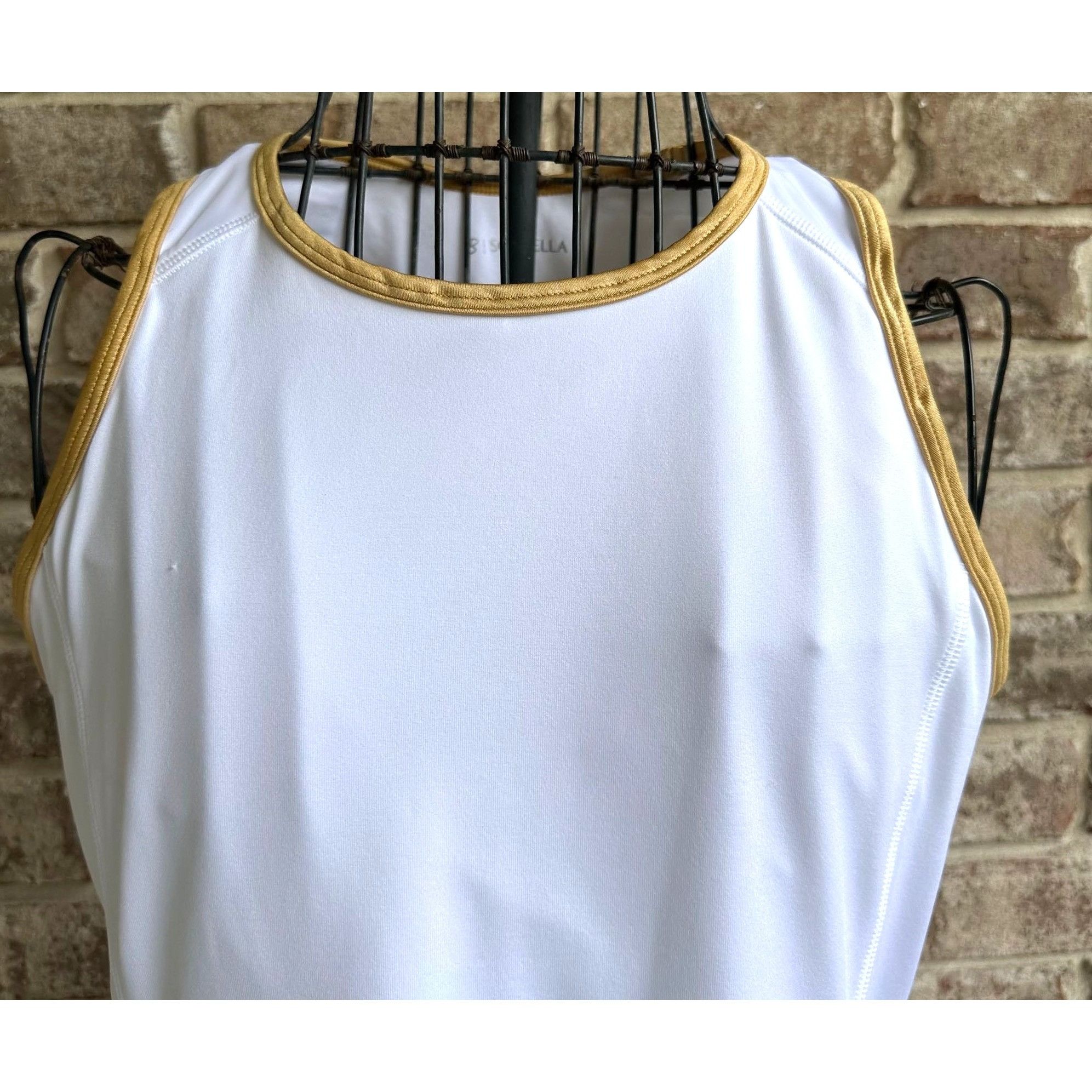 Other Bosofibella Athletic Top Large White Sleeveless Racerback Pi Size L / US 10 / IT 46 - 5 Thumbnail