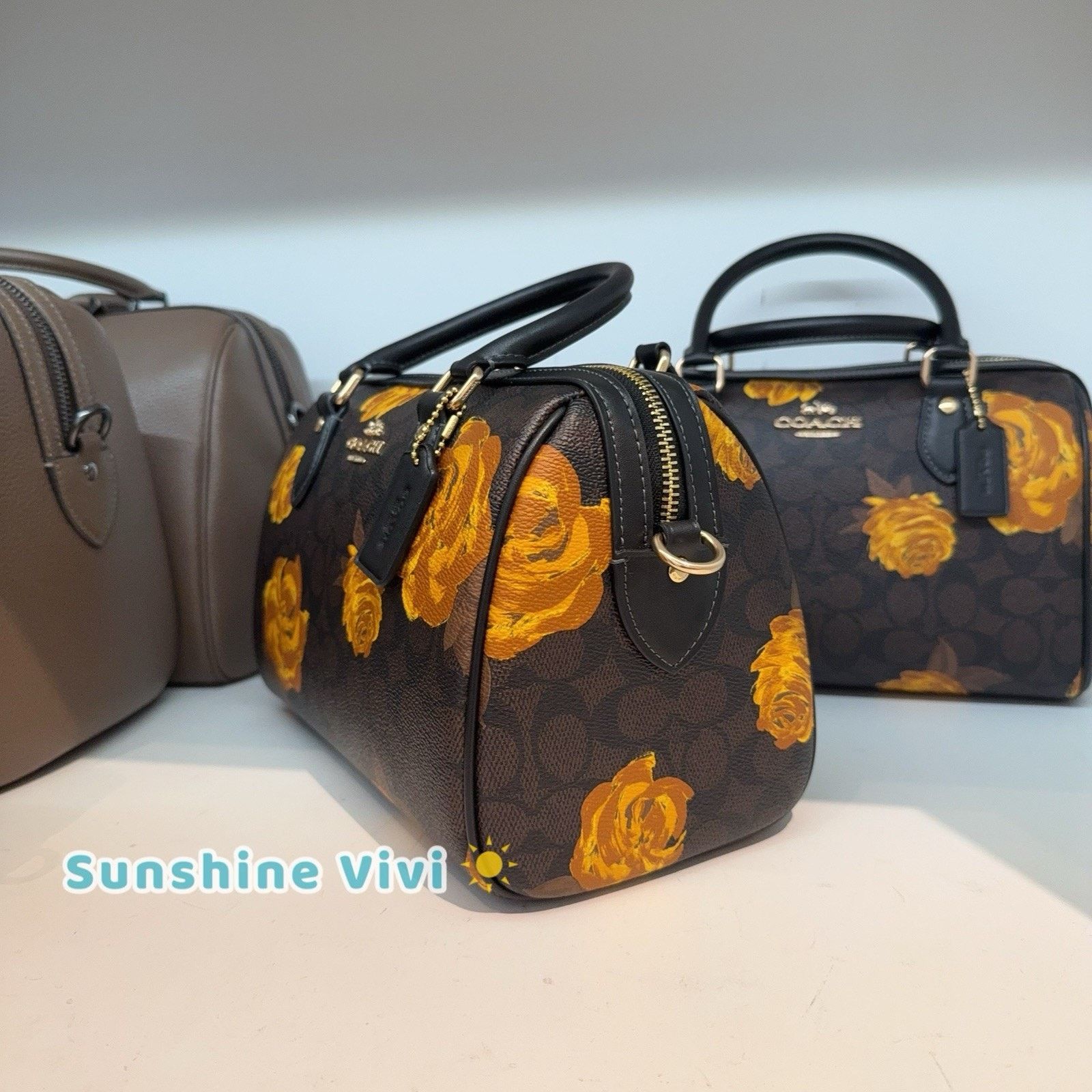 Coach NWT Coach CCE30 Rowan Satchel Bag Canvas &Leather Size ONE SIZE - 3 Thumbnail