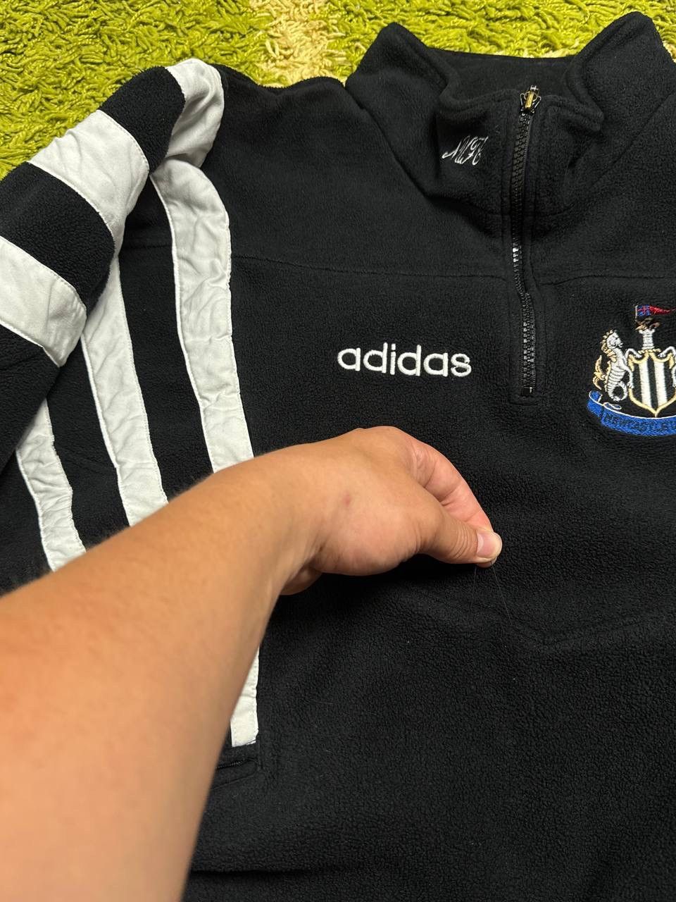 Adidas Vintage 90s Adidas Newcastle United Rare Fleece Pullover Size US L / EU 52-54 / 3 - 10 Thumbnail