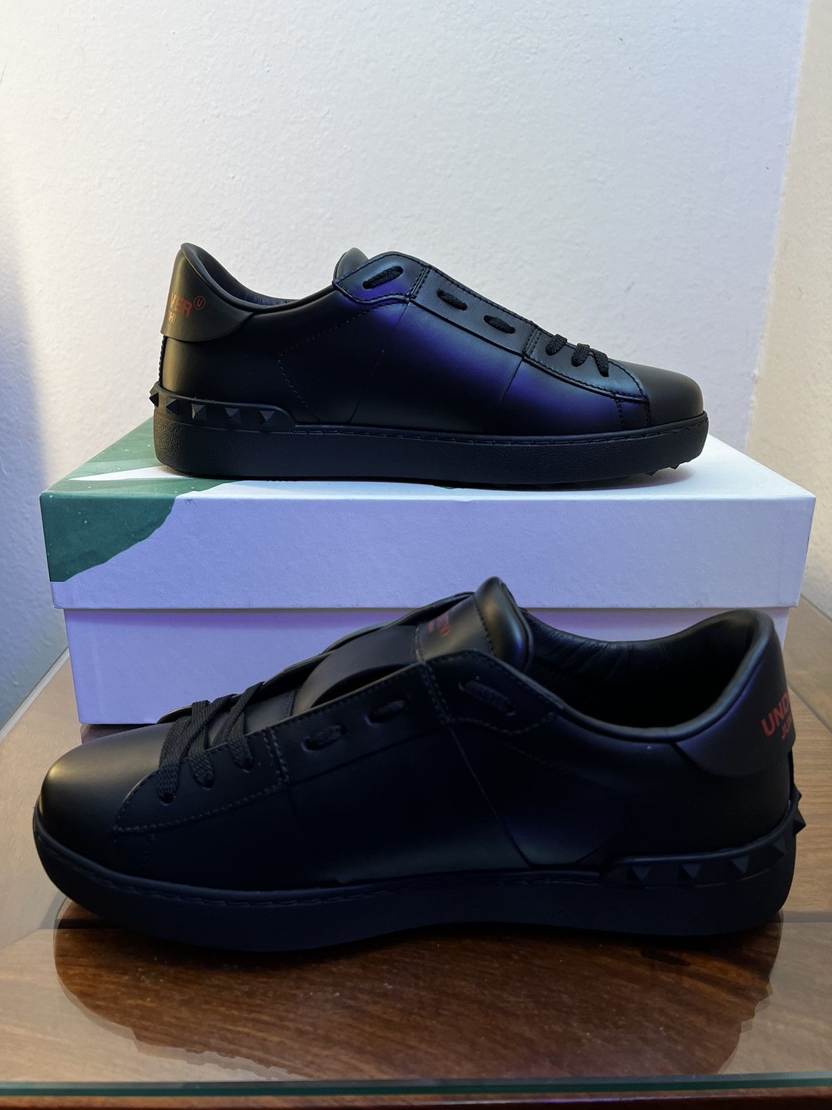 ★韓国の人気★【VALENTINO】★HIDDEN OPEN スニーカ.ー★ Undercover × Valentino Valentino x Undercover Skull Logo