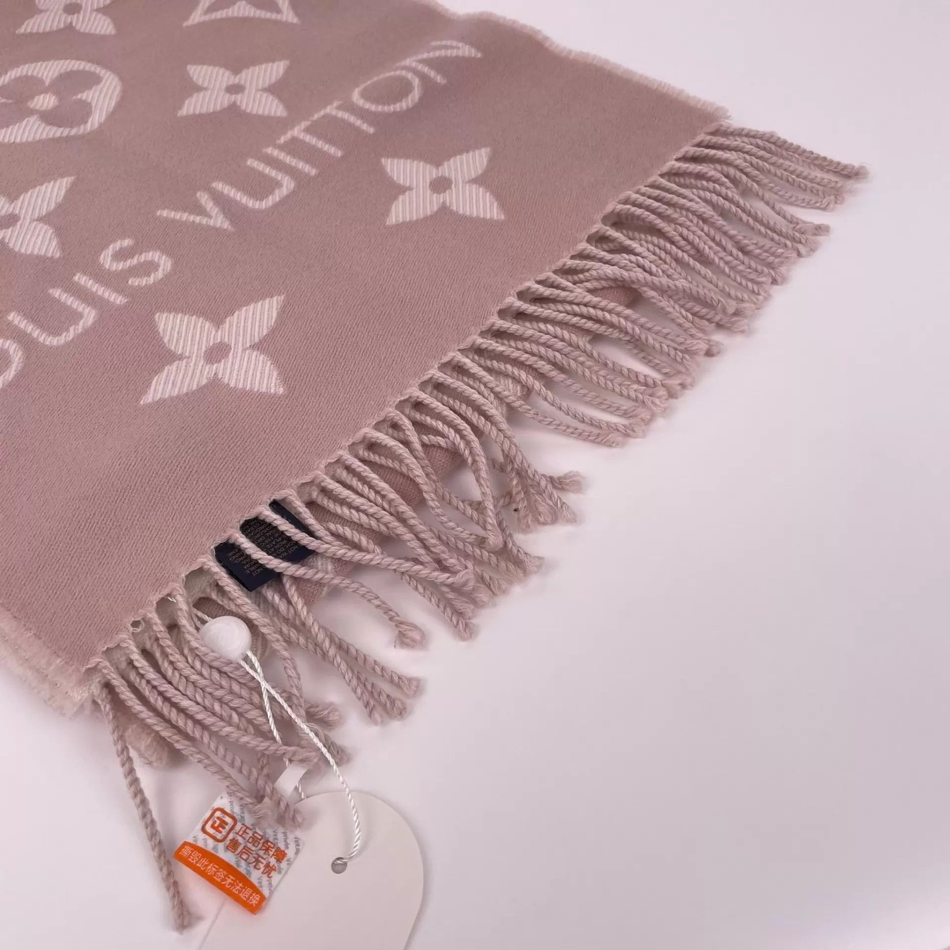 Louis Vuitton LV pink wool scarf 170x34cm new 260430VHH3S01 Size ONE SIZE - 6 Thumbnail