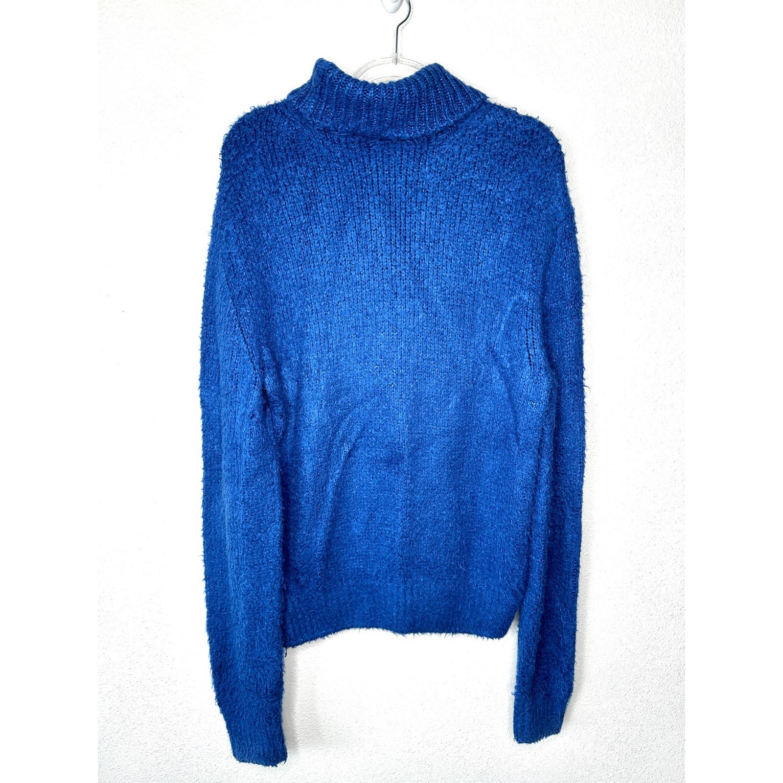 Tom Ford Tom Ford Blue Silk Turtleneck Long Sleeve Fuzzy Sweater XL Size XL / US 12-14 / IT 48-50 - 10 Thumbnail