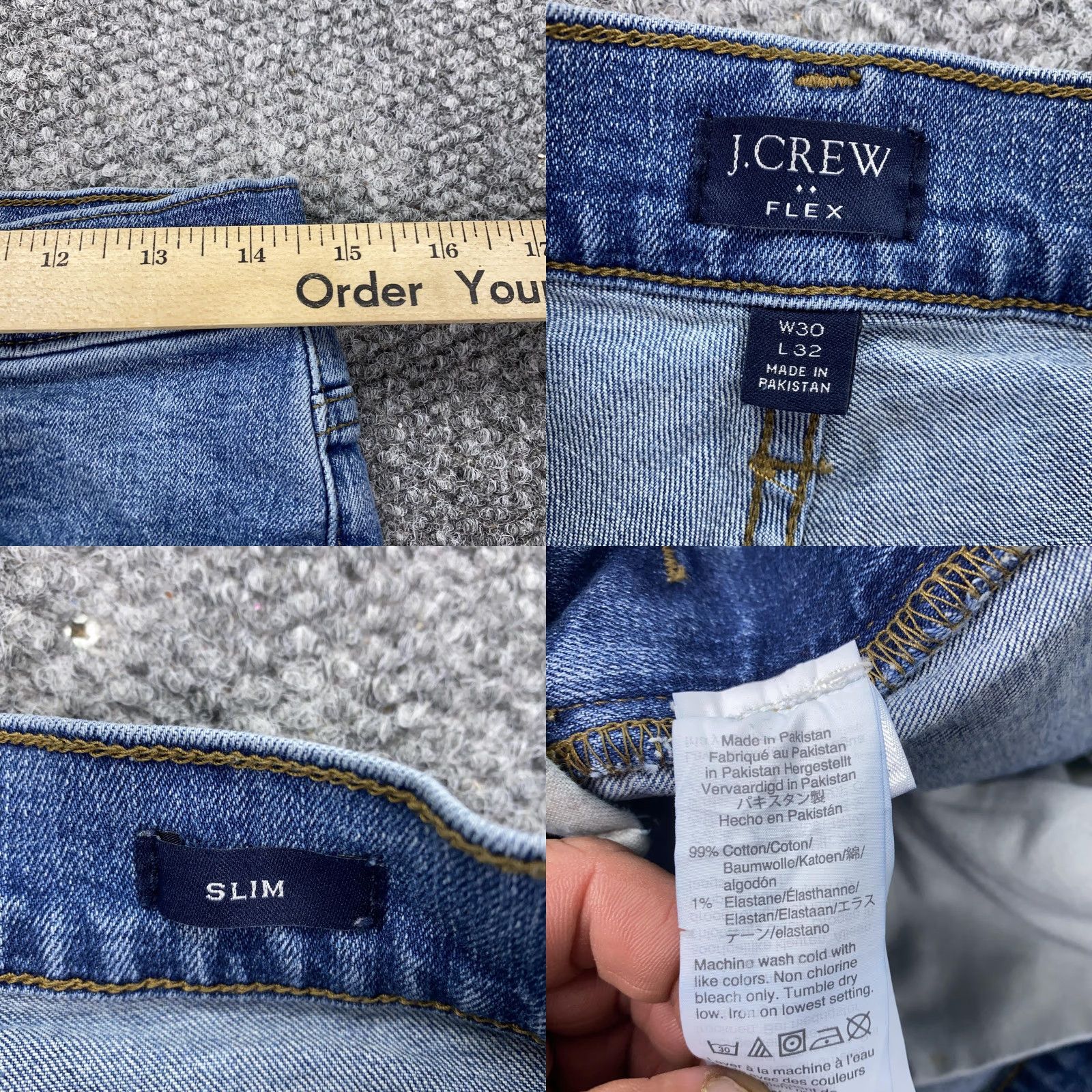 J.Crew J. Crew Jeans Mens Slim 30x32 Blue Denim Stretch Medium Wash Size US 30 / EU 46 - 8 Thumbnail