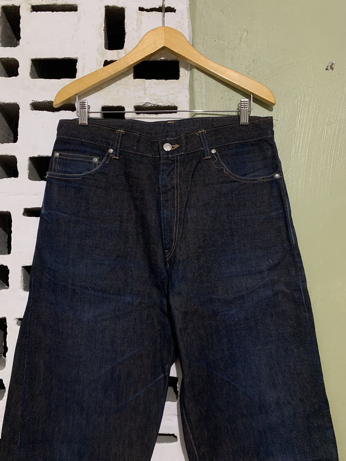 Bape Vintage A Bathing Ape - Buckle Back Selvedge Denim Size US 33 - 5 Thumbnail