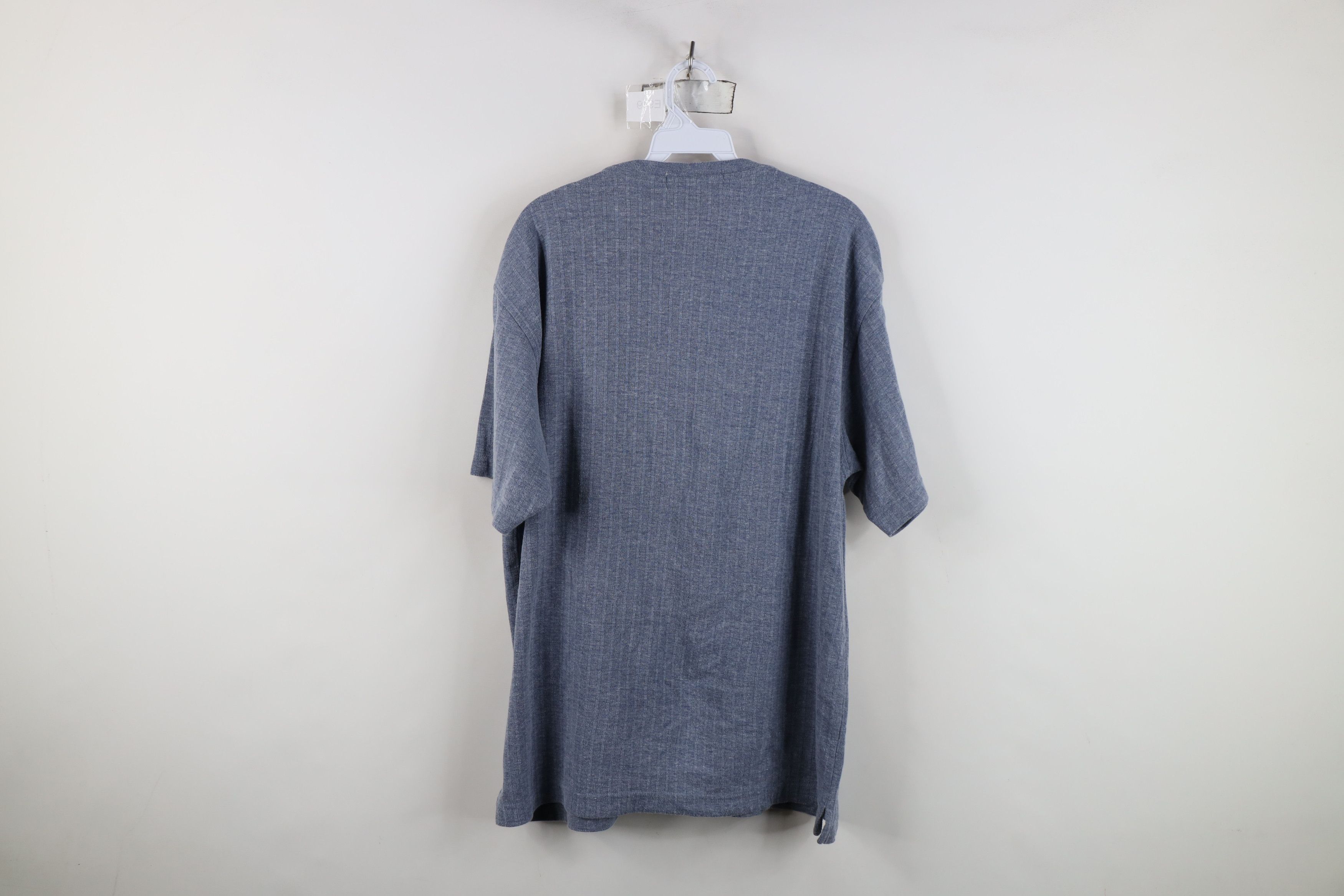 Vintage Vintage 90s Streetwear Knit Short Sleeve Henley T-Shirt Size US XL / EU 56 / 4 - 7 Thumbnail