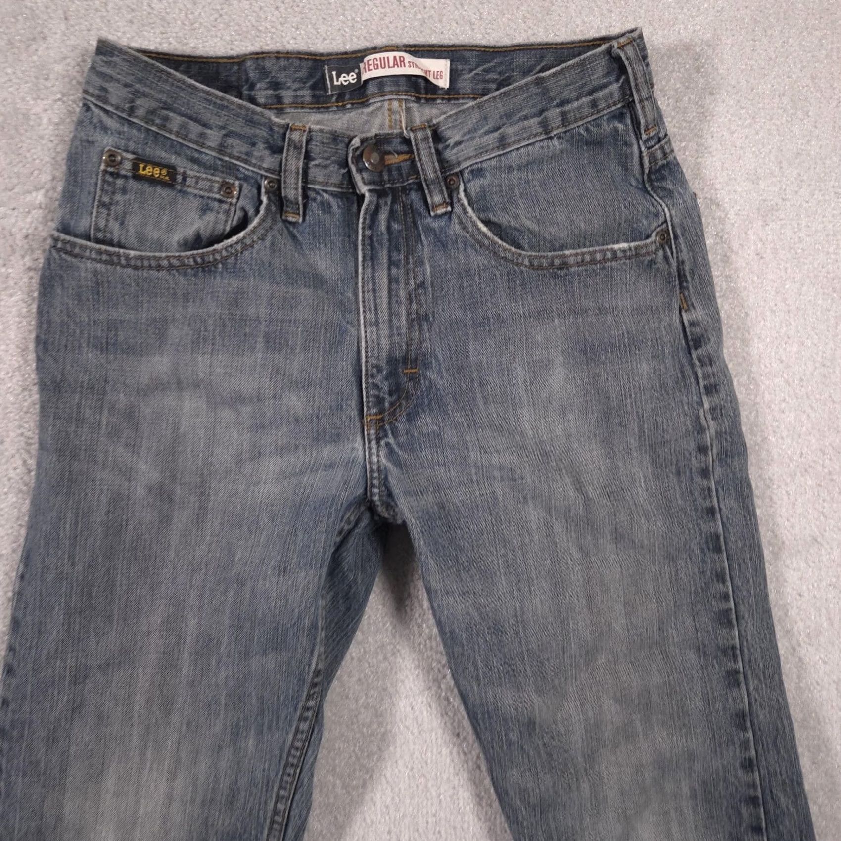 Lee Lee Jeans Mens 28x31 Blue Denim Regular Fit Straight Leg Pants Size US 28 / EU 44 - 3 Thumbnail