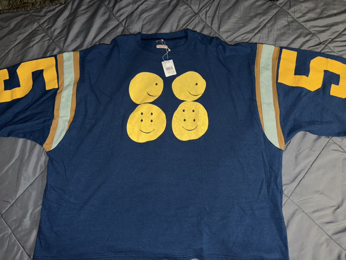 Kapital denim repair huge jersey t shirt BLUE size 3
