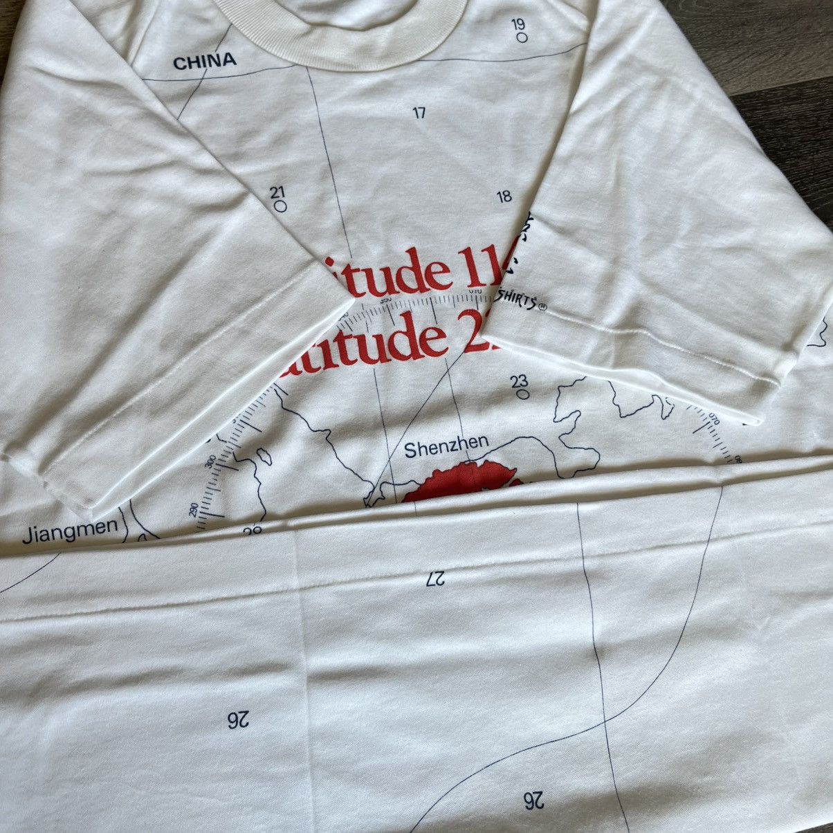 Japanese Brand New Vintage 1990s Dim Sum Shirts Hong Kong Map Graphic Tee Size US M / EU 48-50 / 2 - 8 Thumbnail
