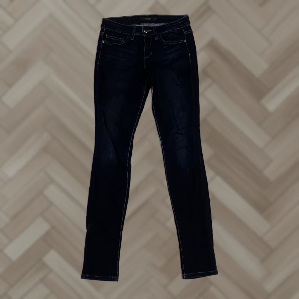 Vintage Joe's Jeans Chelsea Fit Dark Wash Skinny Jeans Size 25 Women Regular Denim Zip Zipper Comfort Stretch Cotton Blend Blue Size 42" / US 20 - 1 Thumbnail