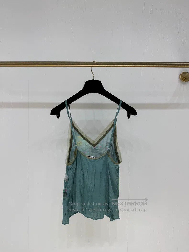 Acne Studios Acne Studios Satin Bow Printed V-Neck Camisole Size XS / US 0-2 / IT 36-38 - 2 Thumbnail