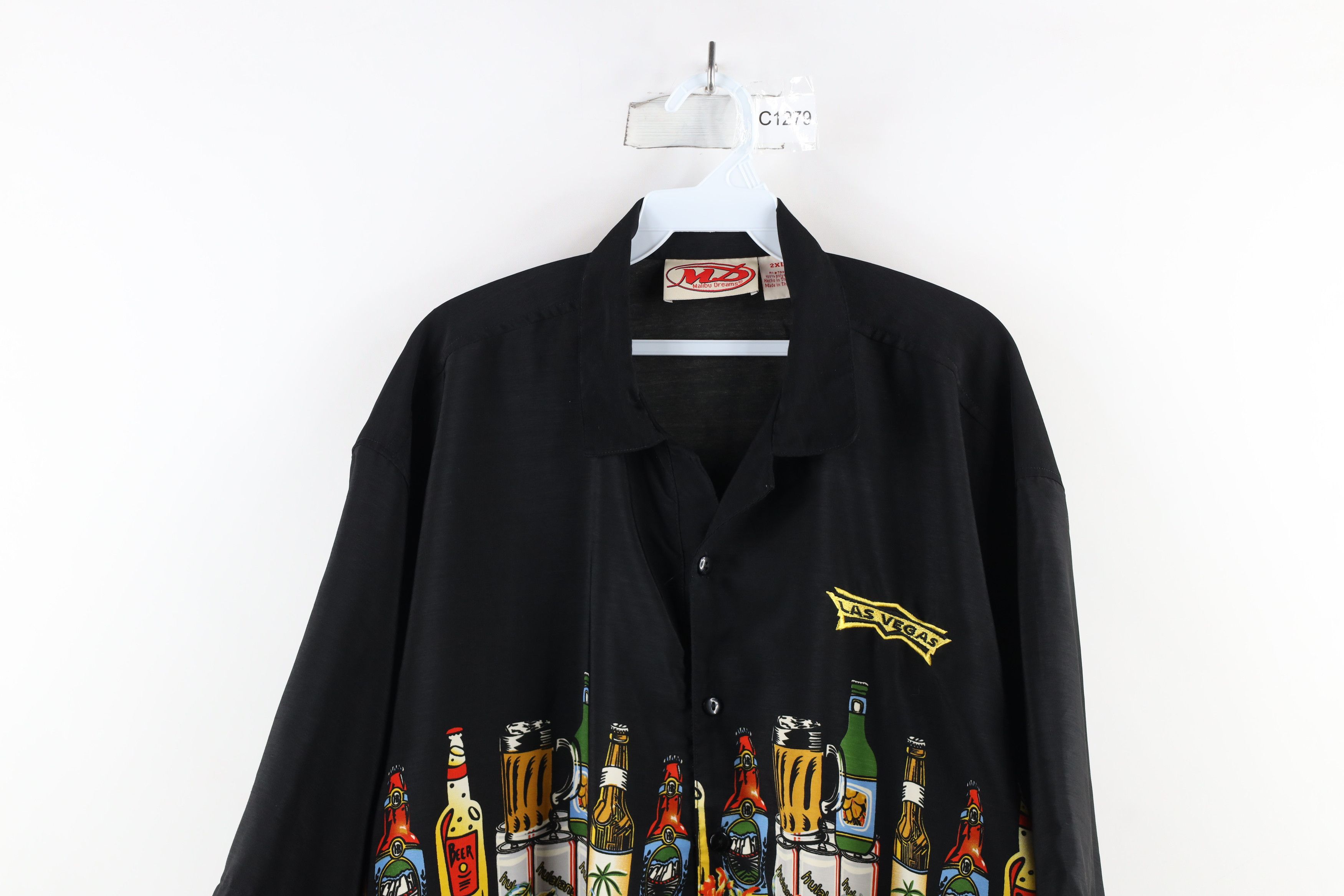 Vintage Vintage 90s Streetwear Beer Alcohol Hawaiian Button Shirt Size US XXL / EU 58 / 5 - 2 Thumbnail