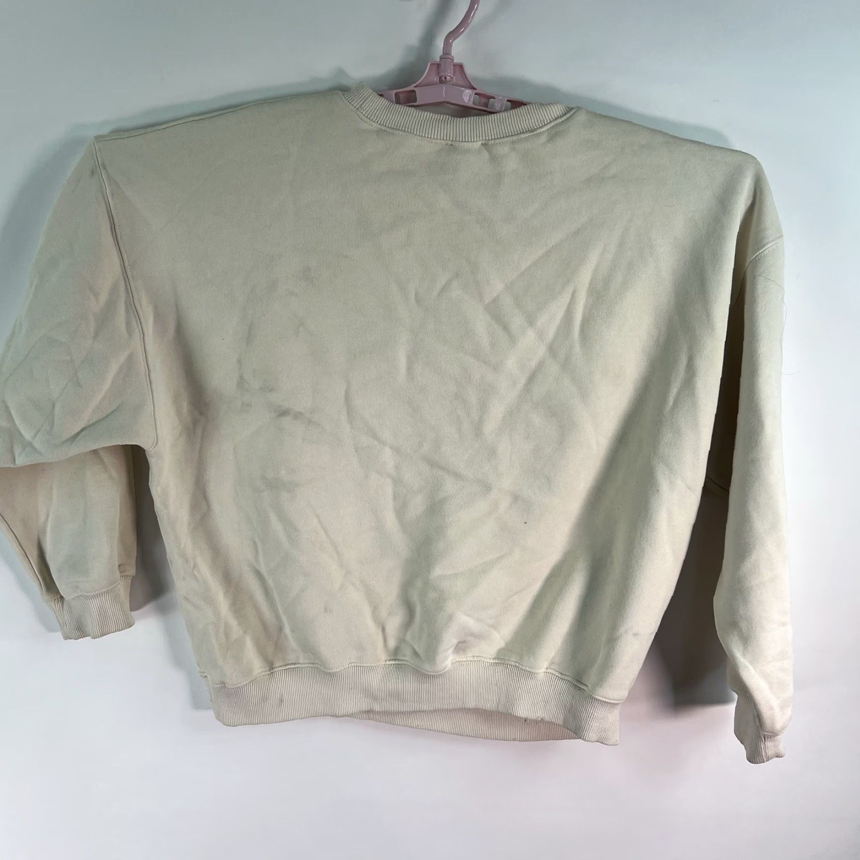 PRINCESS POLLY Princess Polly USA Crewneck Sweatshirt Cream Size 6 Pullover Women Knit Long Sleeve Logo Ivory Crew Neck Activewear Machine Washable Size M / US 6-8 / IT 42-44 - 6 Thumbnail