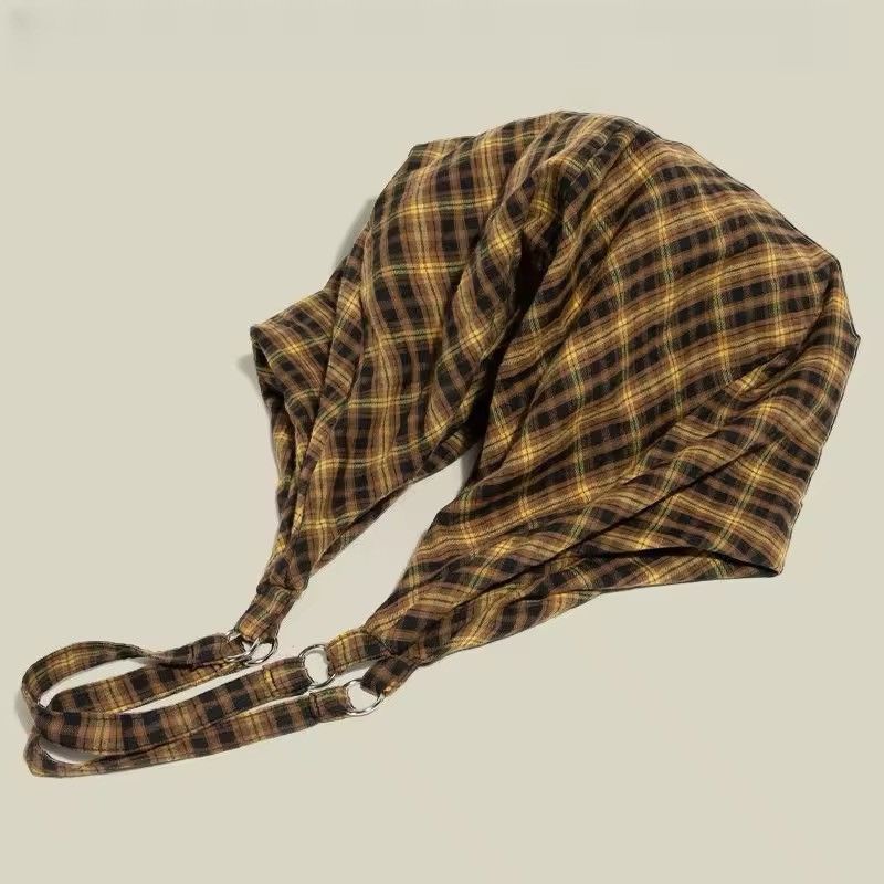 Japanese Brand Vintage Plaid Large Capacity Cotton Crossbody Bag Size ONE SIZE - 6 Thumbnail