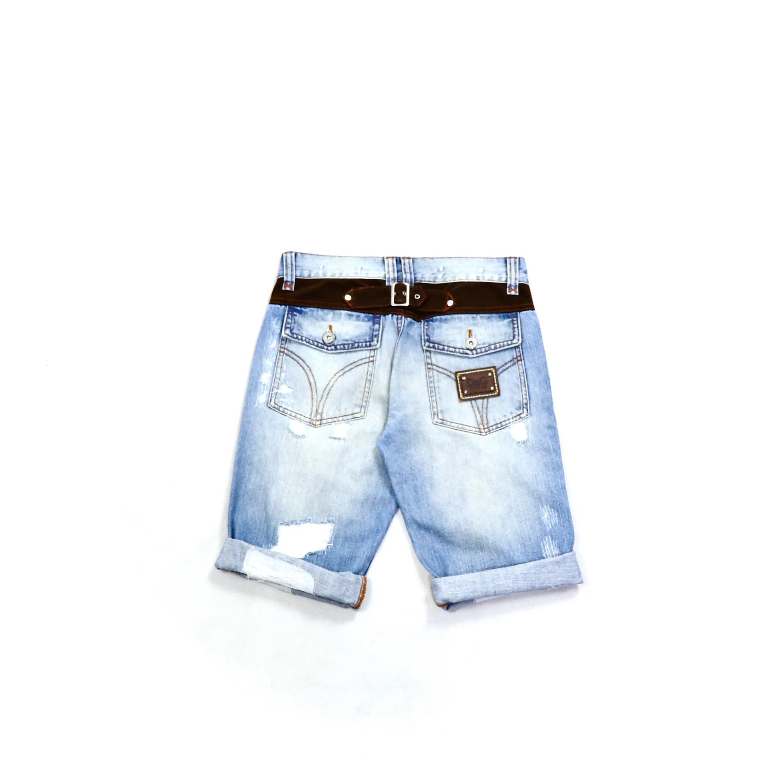 Dolce & Gabbana D&G Suede distressed jeans denim shorts Size US 26 / EU 42 - 2 Thumbnail