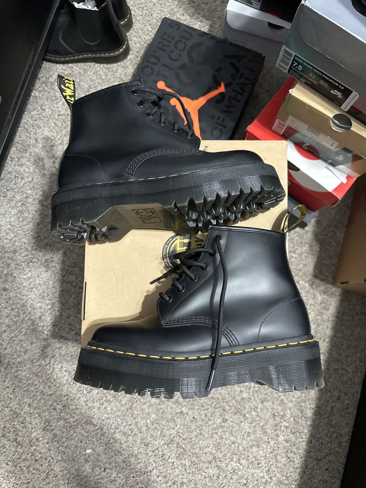 Dr. Martens Vegan 2976 Platform Boots Size US 7 / EU 40 - 1 Thumbnail