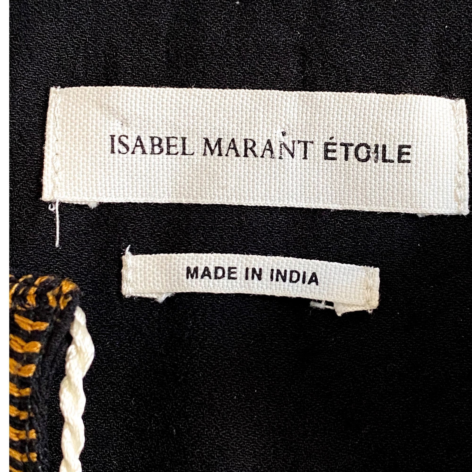 Isabel Marant Etoile ISABEL MARANT ETOILE Black Clara Dress with Embroideries and Size XS / US 0-2 / IT 36-38 - 3 Thumbnail